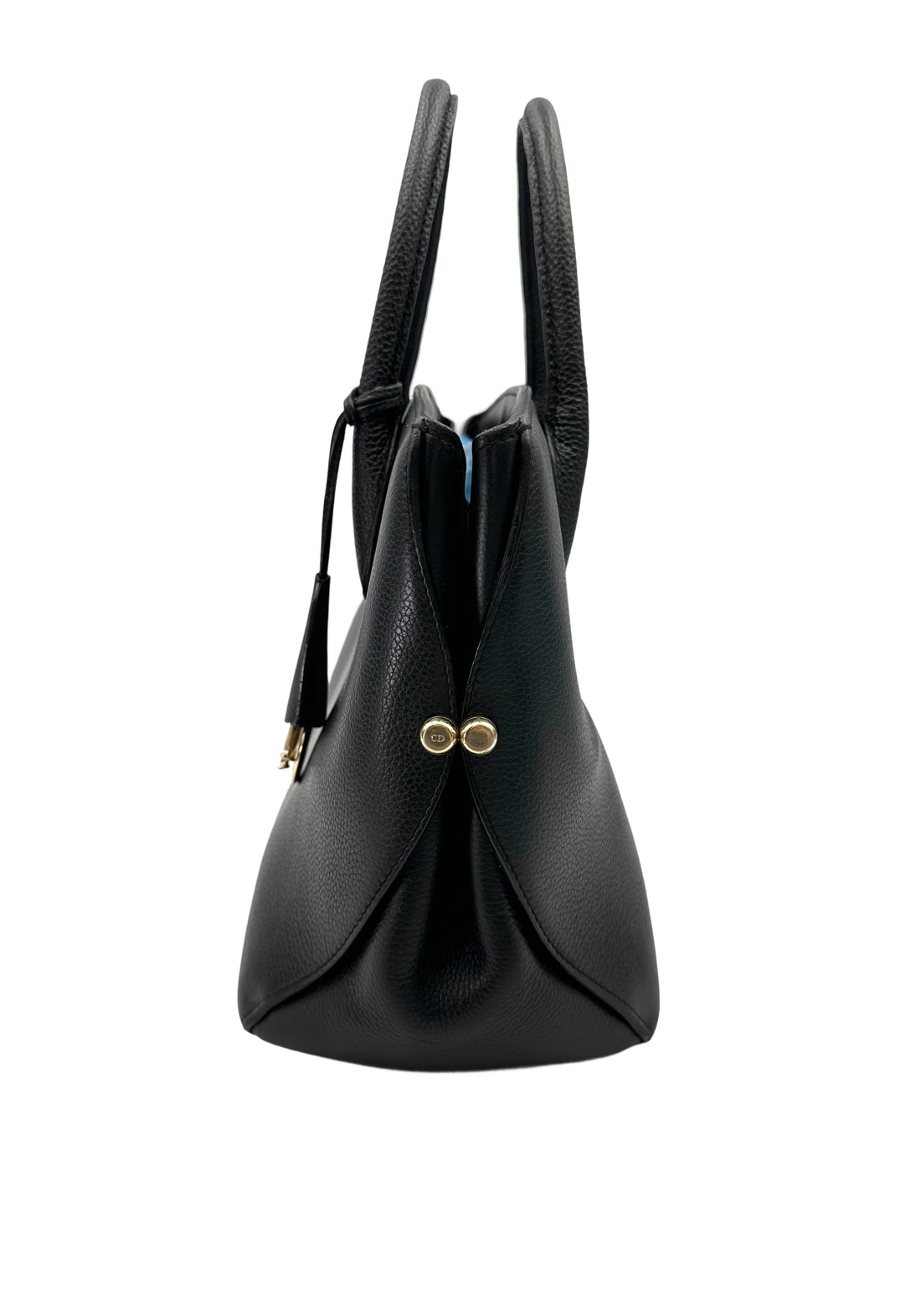 Christian Dior Open Bar Black Leather Handle Bag DR740
