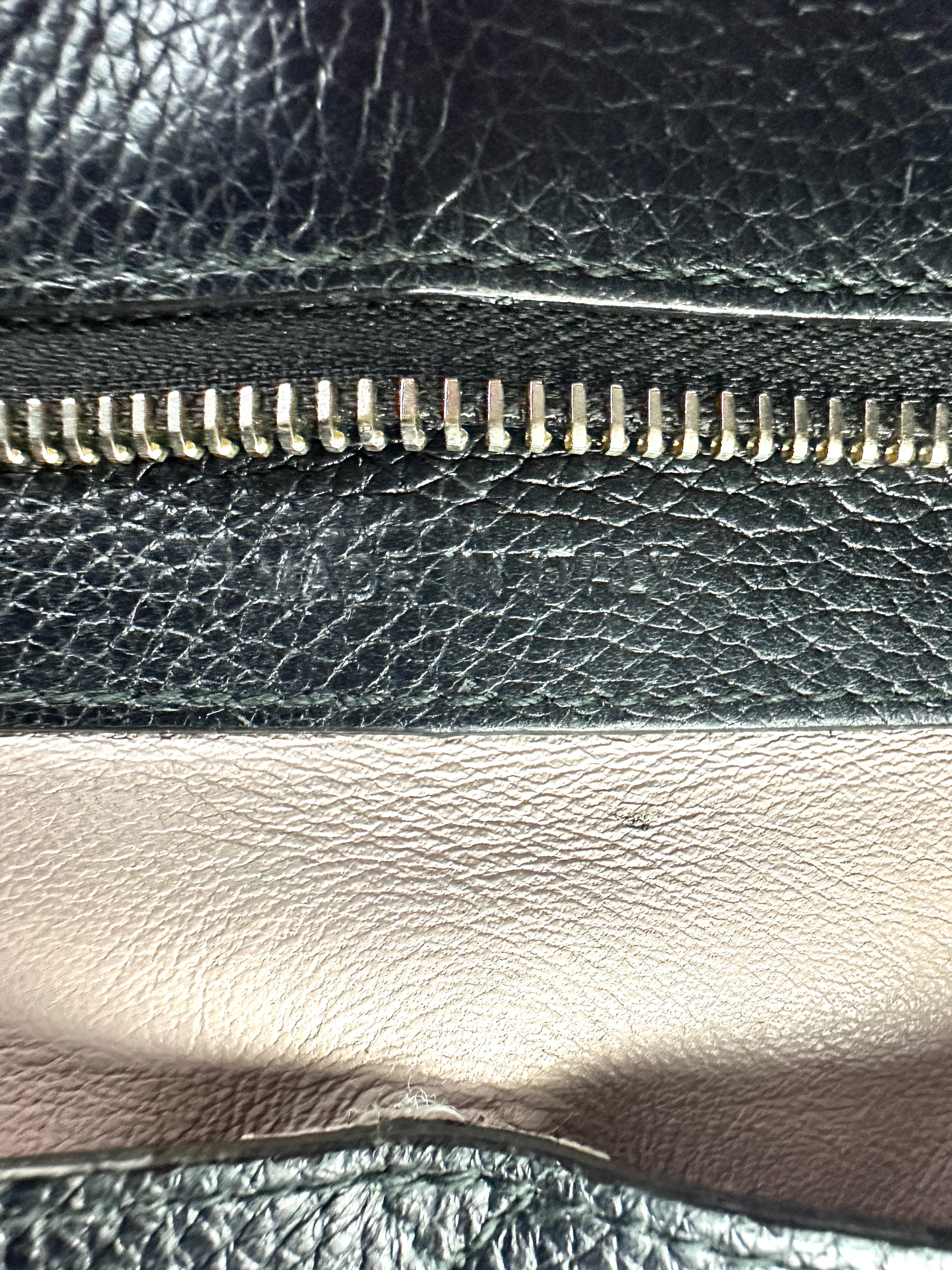 Christian Dior Open Bar Black Leather Handle Bag DR740