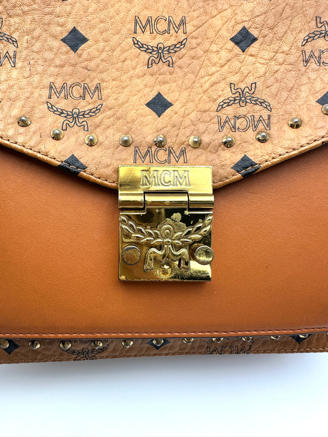 MCM Visetos Brown Handle Bag MCM36