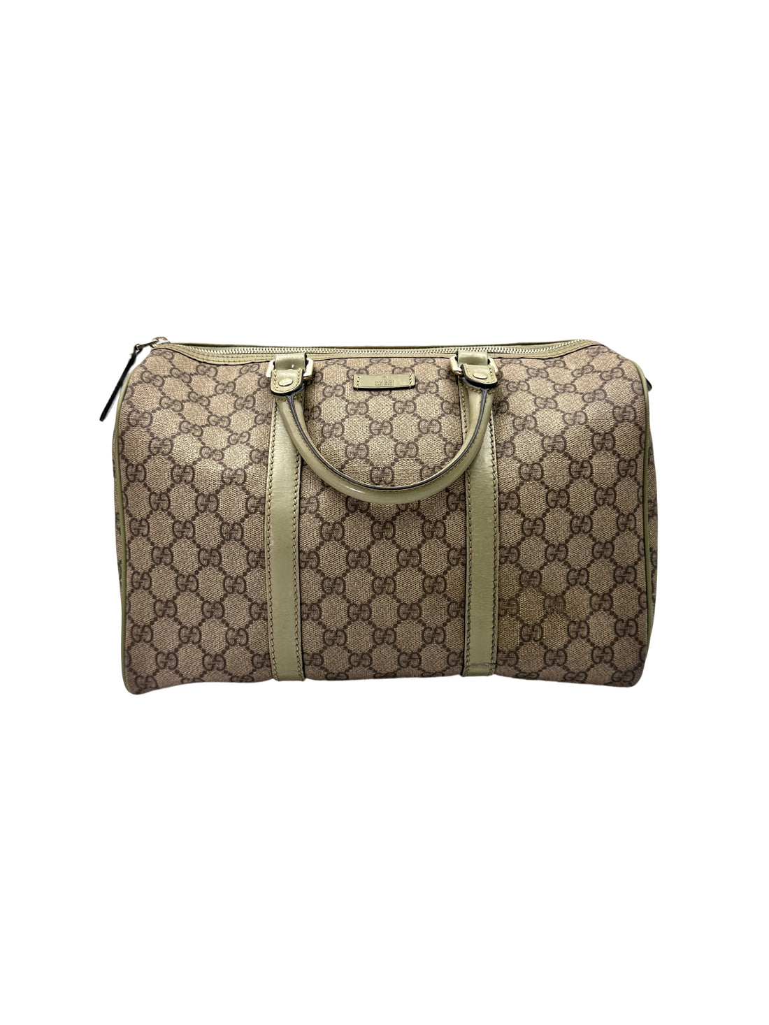 Gucci GG Canvas Boston Bag With Green Stripe GG1032