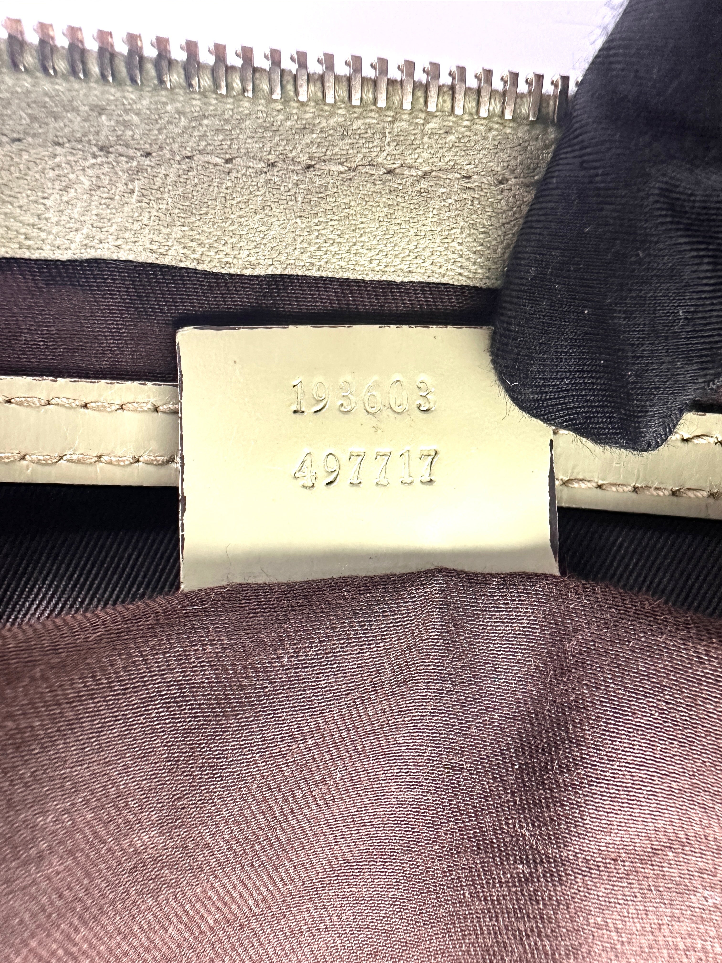 Gucci GG Canvas Boston Bag With Green Stripe GG1032