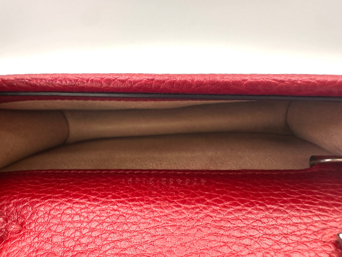 Gucci Dionysus Red Leather Shoulder Bag GG1039