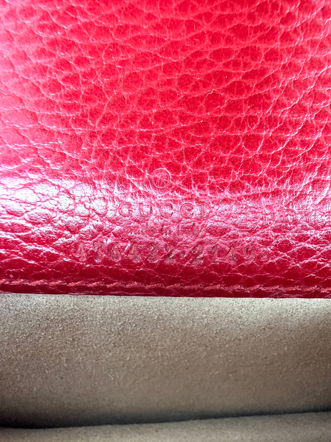 Gucci Dionysus Red Leather Shoulder Bag GG1039