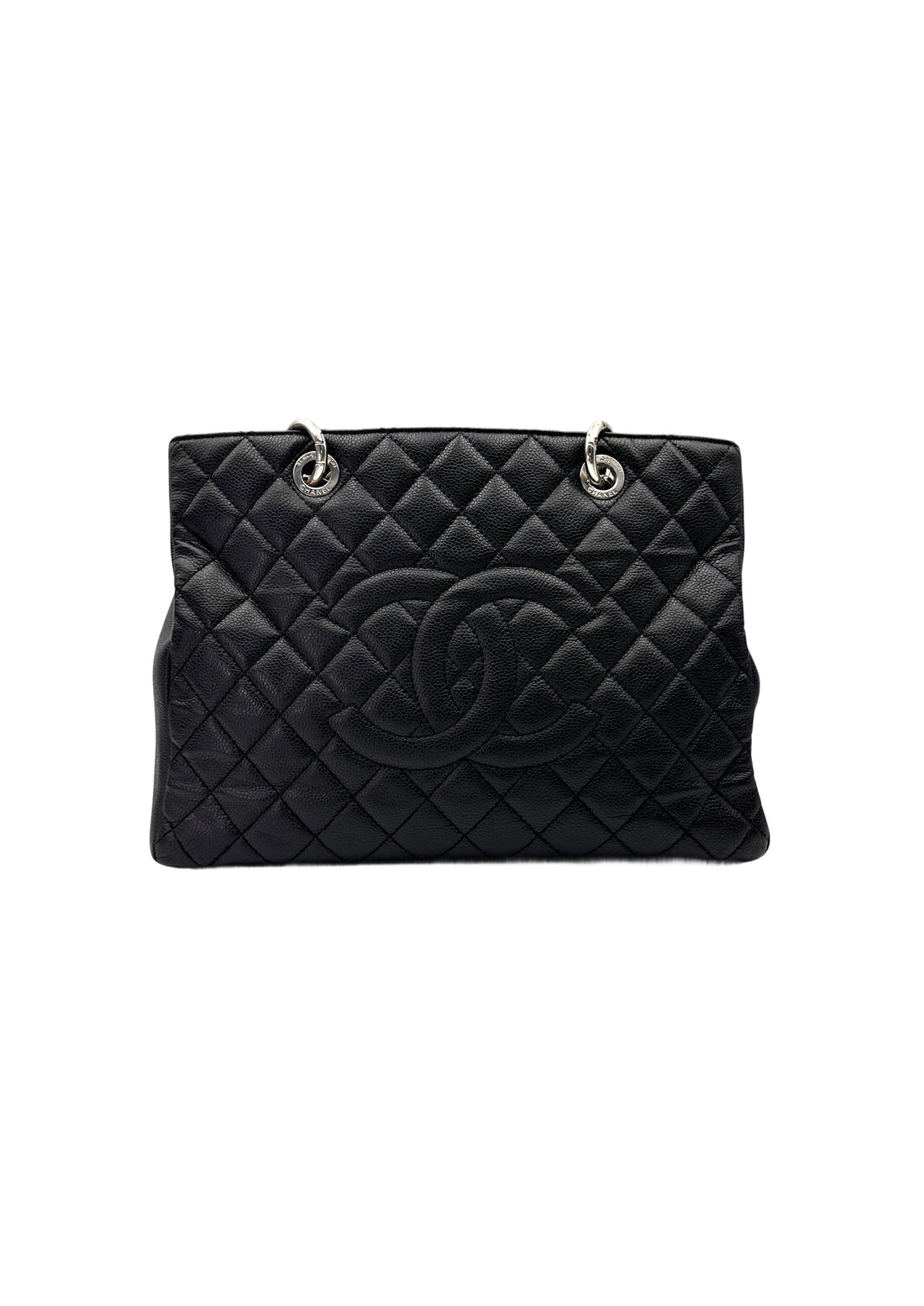 Chanel GST Black Quilted Leather Handle Bag(18***17) CC1982