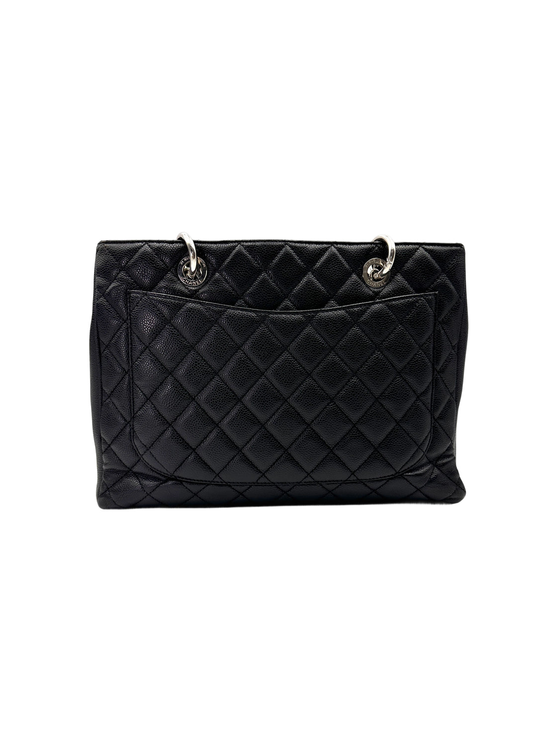 Chanel GST Black Quilted Leather Handle Bag(18***17) CC1982