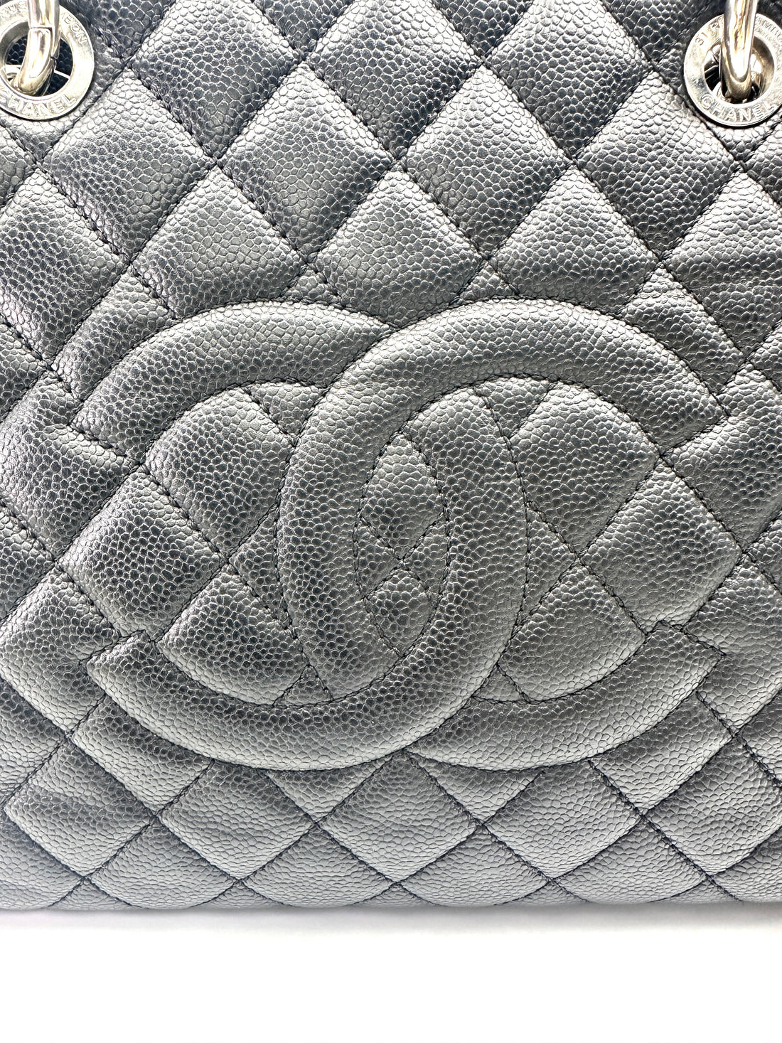 Chanel GST Black Quilted Leather Handle Bag(18***17) CC1982