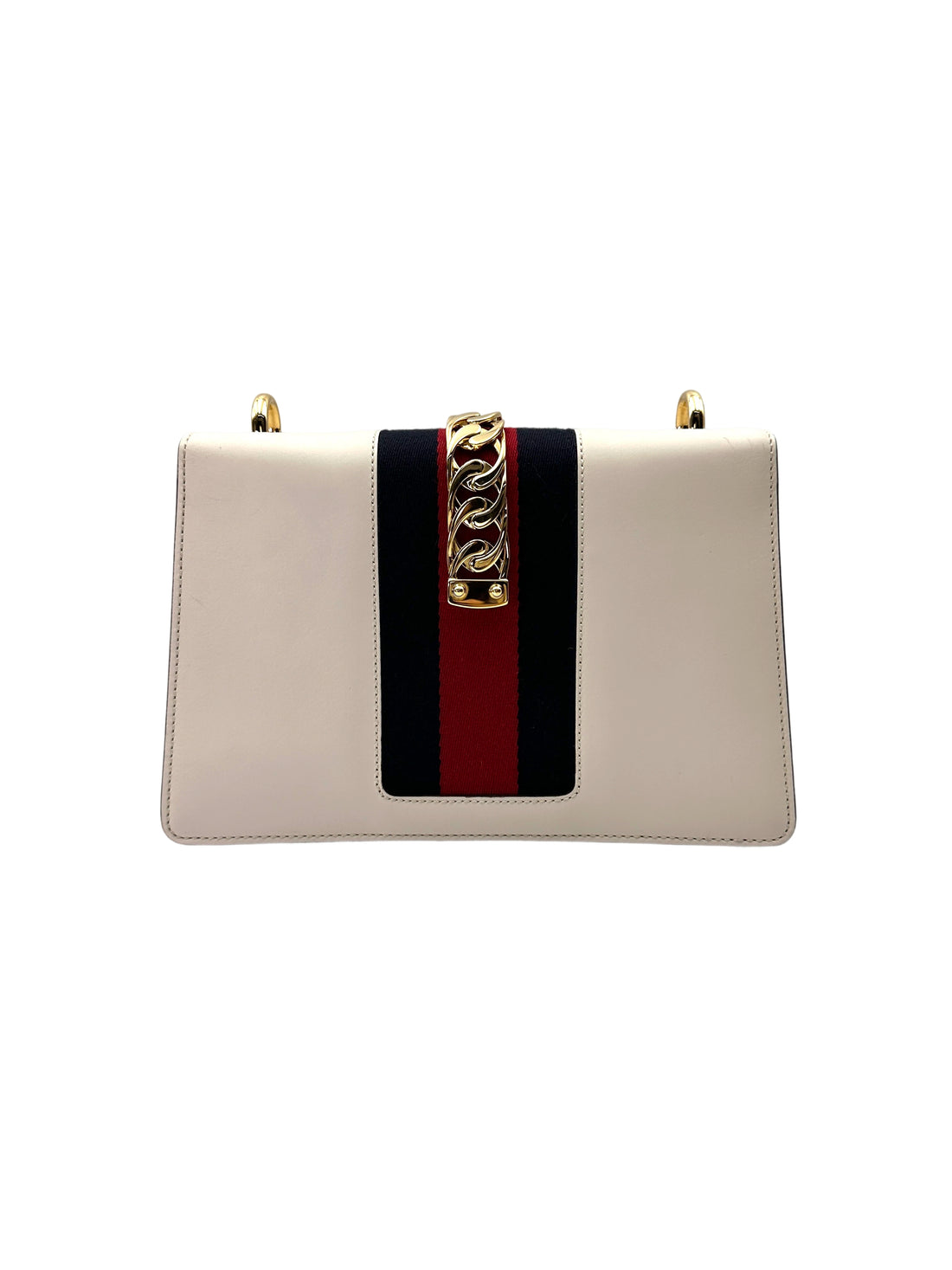 Gucci Sylvie White Leather Shoulder Bag GG1035