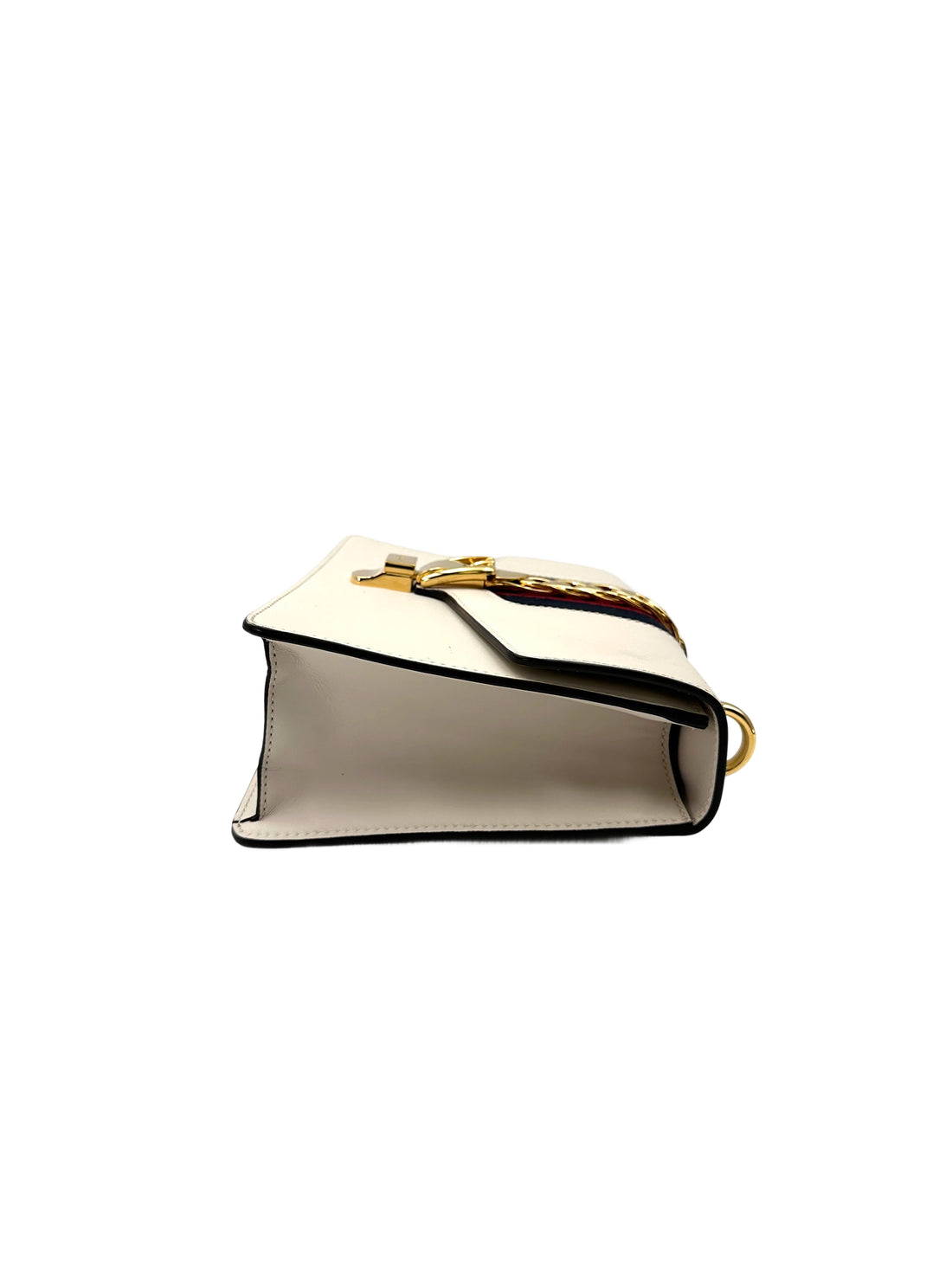 Gucci Sylvie White Leather Shoulder Bag GG1035
