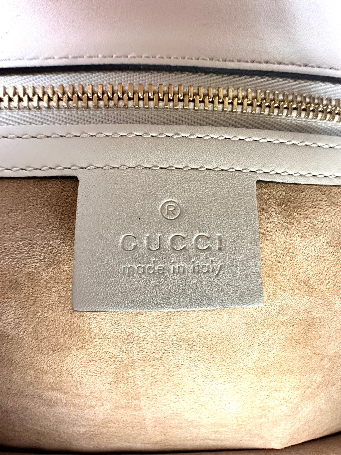 Gucci Sylvie White Leather Shoulder Bag GG1035
