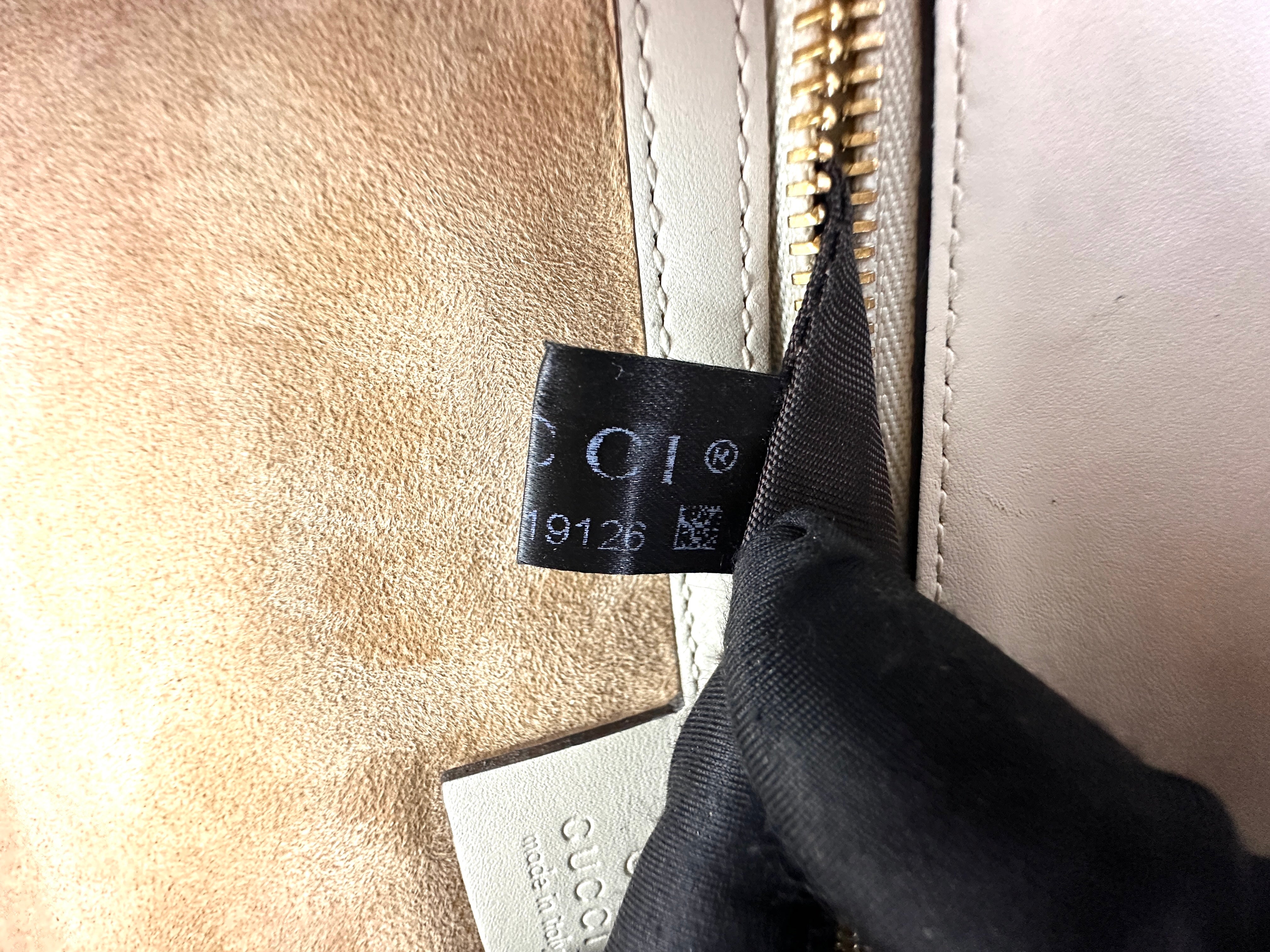 Gucci Sylvie White Leather Shoulder Bag GG1035
