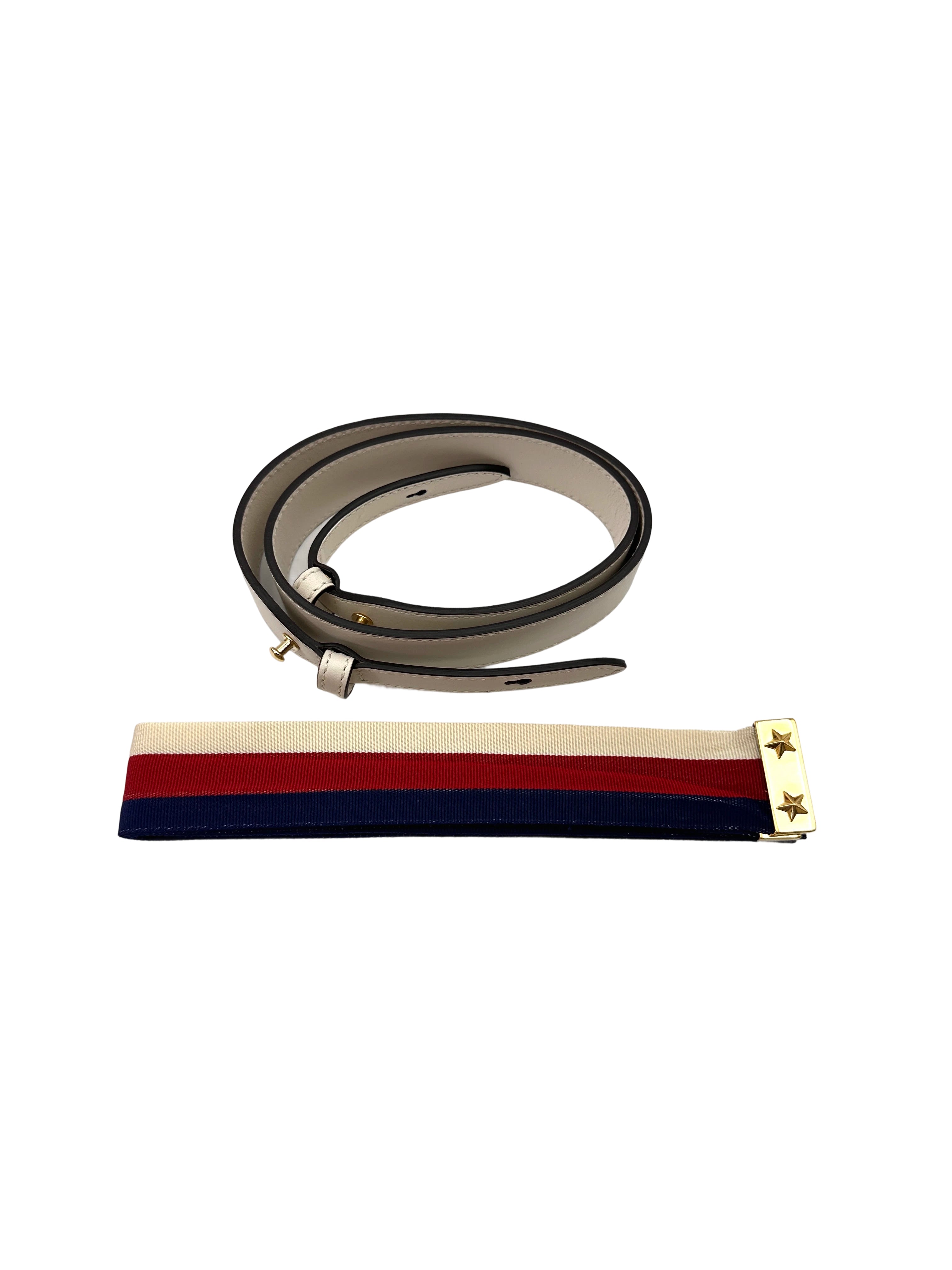 Gucci Sylvie White Leather Shoulder Bag GG1035