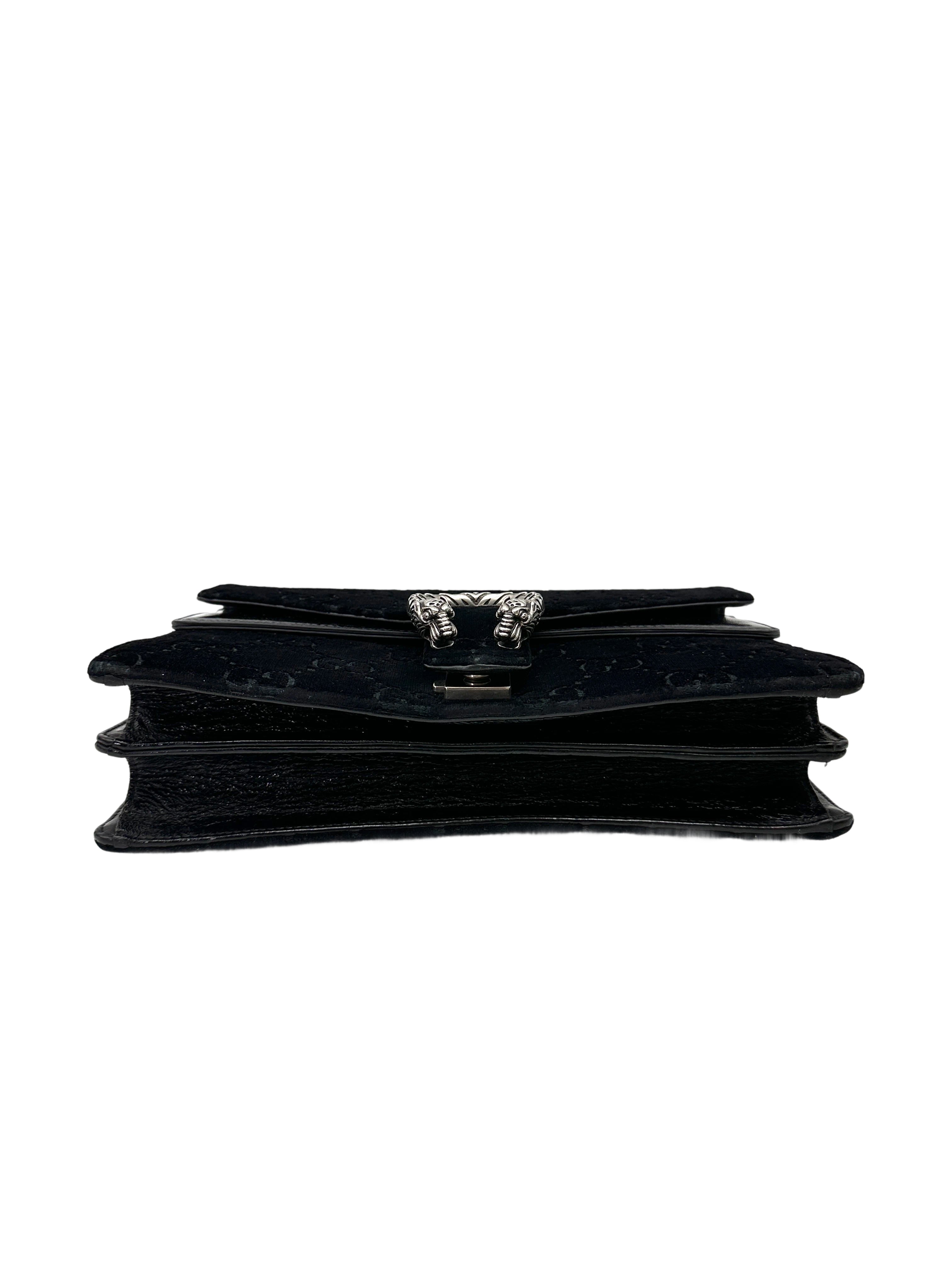 Gucci Dionysus Black Velvet Wallet On Chain GG1034
