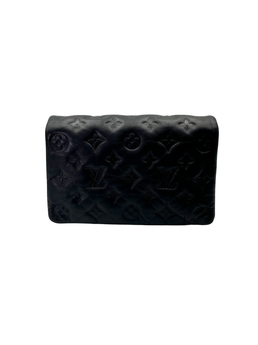 Louis Vuitton Pochette Coussin Black Monogram Embossed Leather Shoulder Bag LV2770