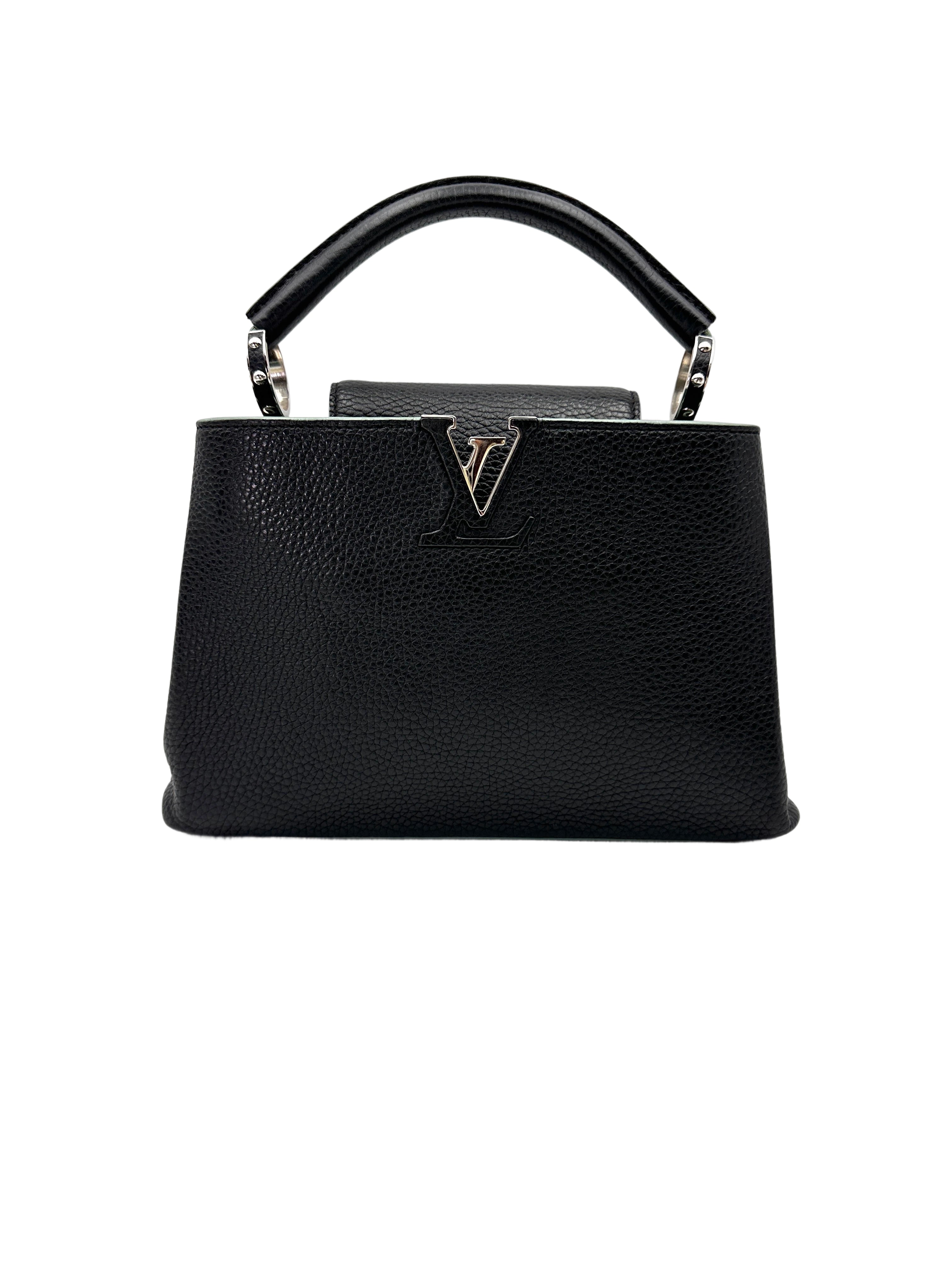 Louis Vuitton Capucines BB Black Leather Handle Bag LV2769