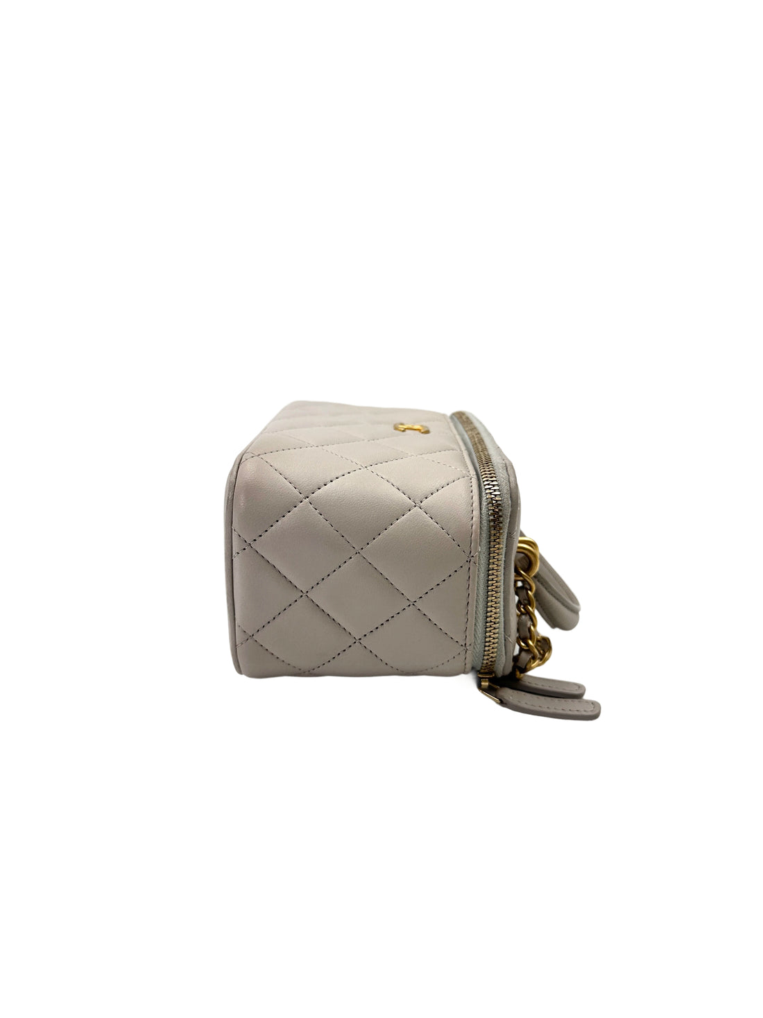Chanel Grey Quilted Lambskin Vanity Case(31***69) CC1988