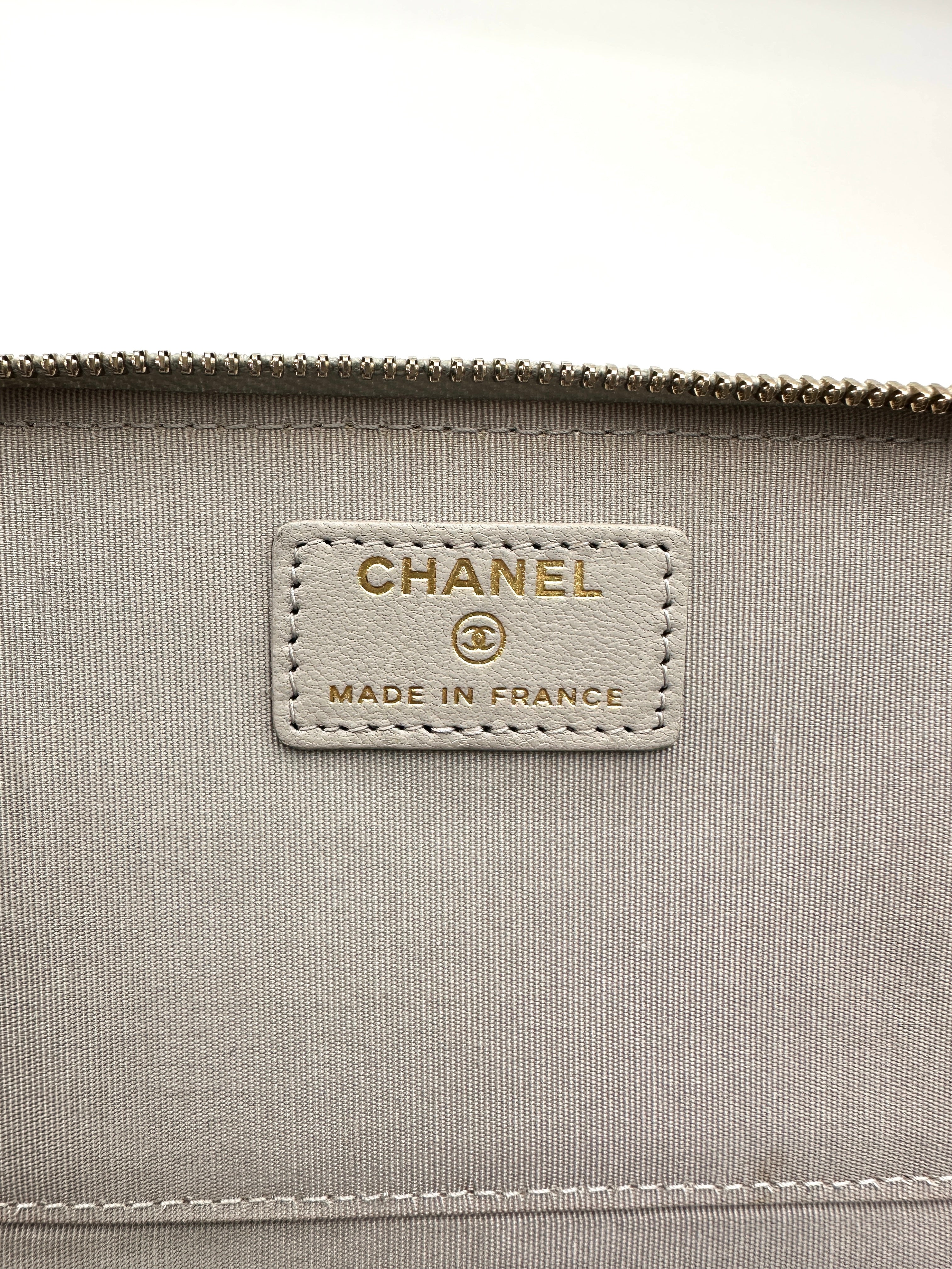 Chanel Grey Quilted Lambskin Vanity Case(31***69) CC1988