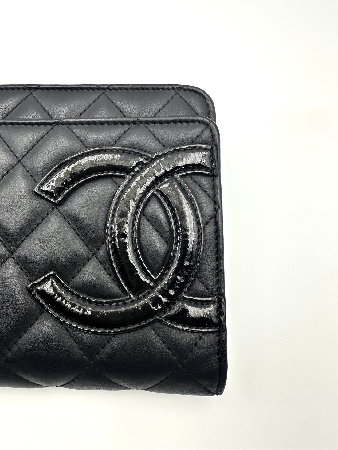 Chanel Cambon Black Quilted Leather Wallet On Chain(14***00) CC1987