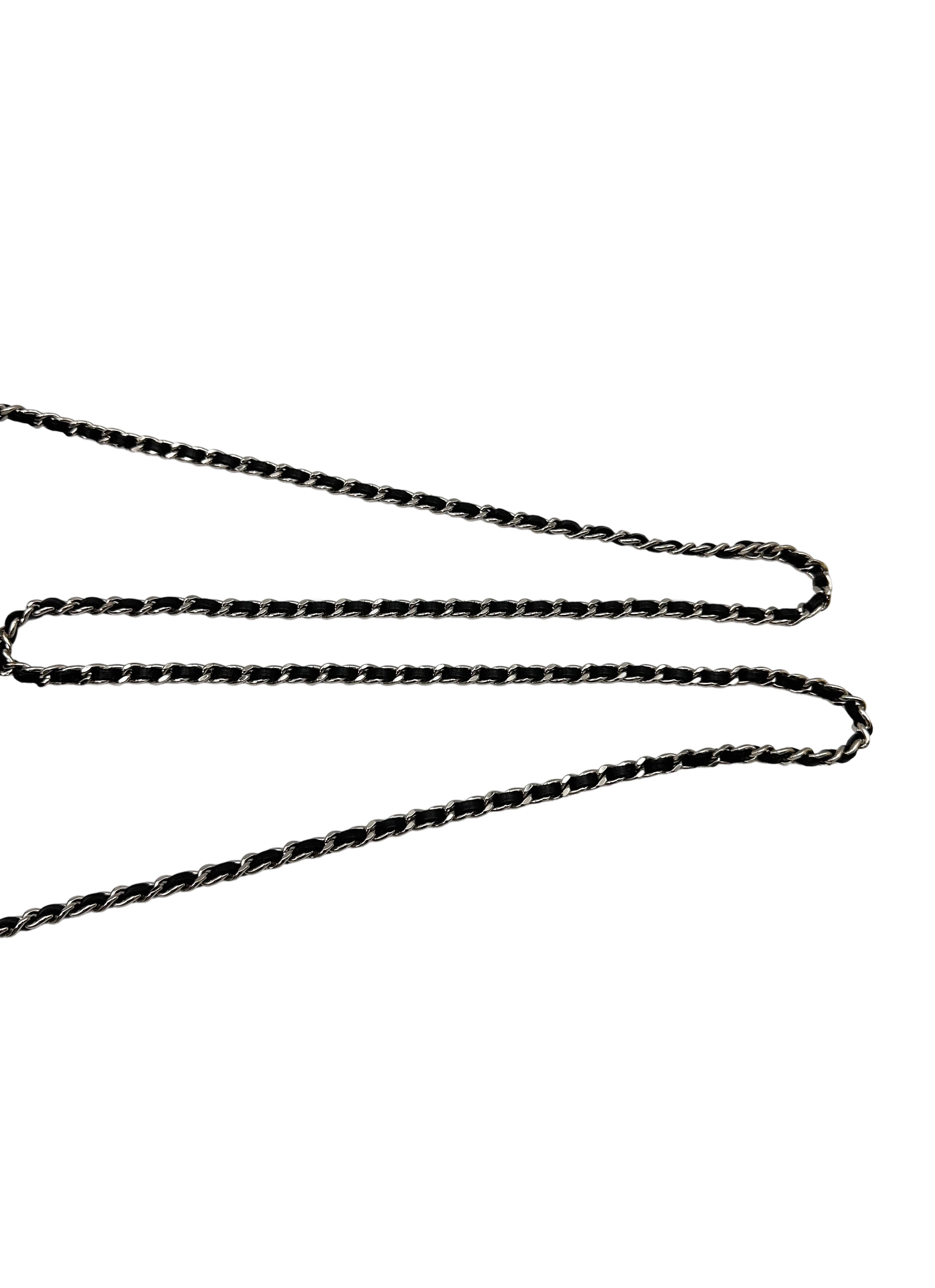 Chanel Cambon Black Quilted Leather Wallet On Chain(14***00) CC1987