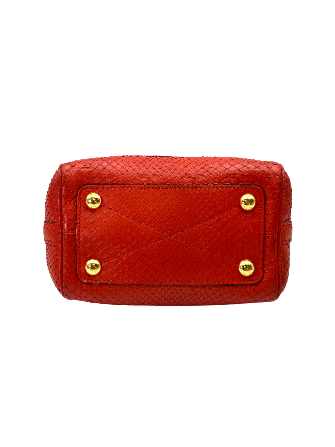 Louis Vuitton Speedy20 Red Monogram Empreinte Python Leather Handle Bag LV2771