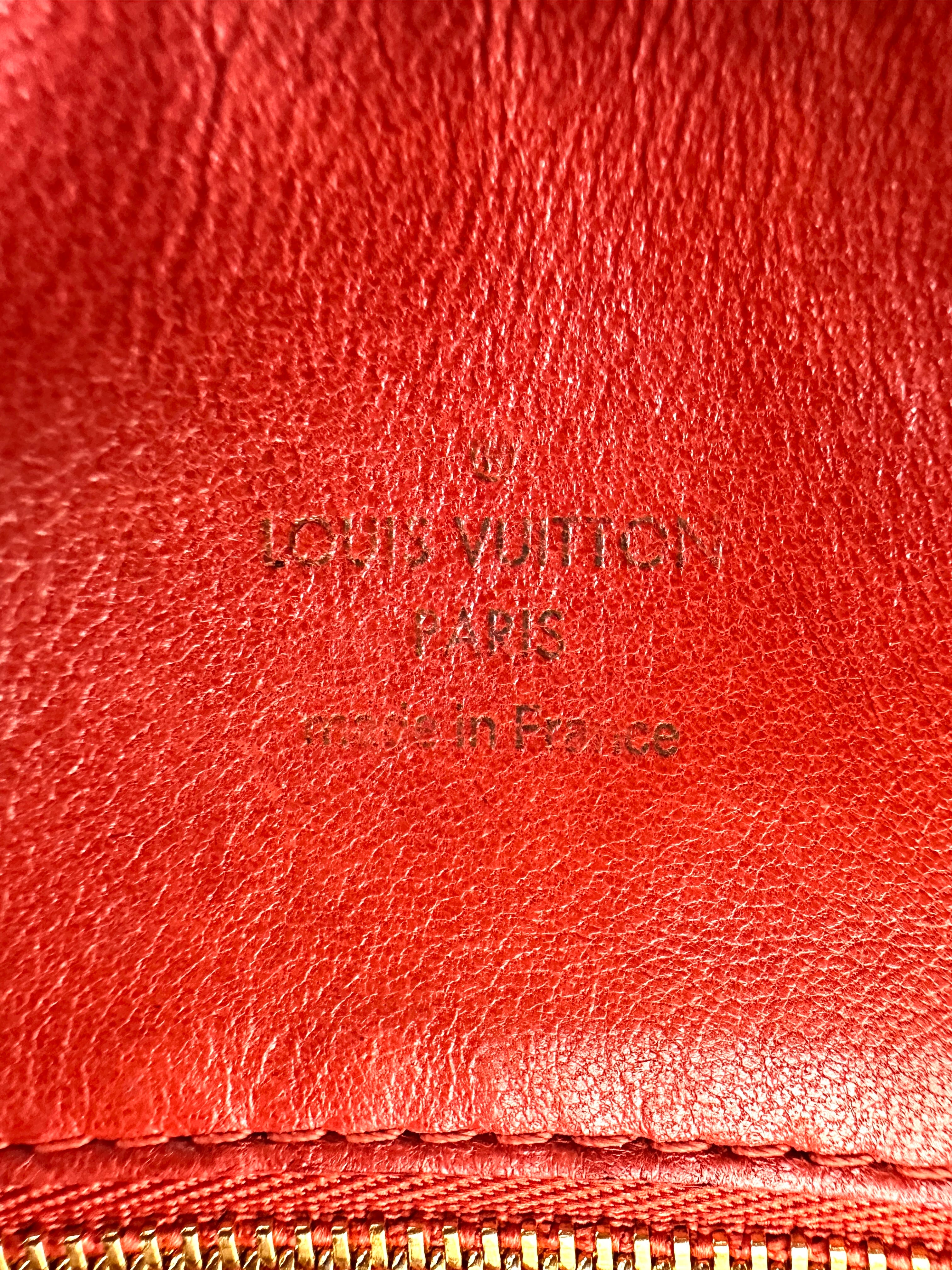 Louis Vuitton Speedy20 Red Monogram Empreinte Python Leather Handle Bag LV2771