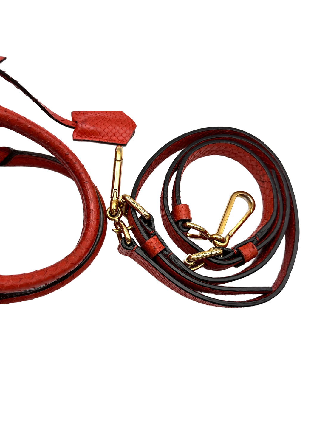 Louis Vuitton Speedy20 Red Monogram Empreinte Python Leather Handle Bag LV2771