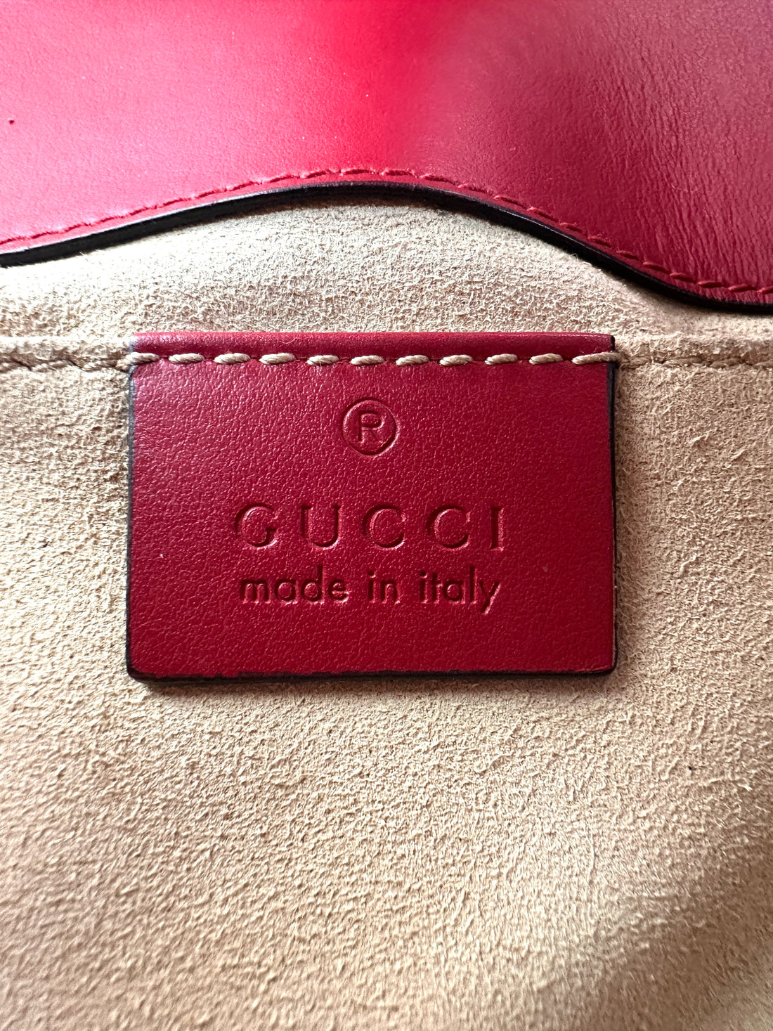 Gucci GG Marmont Red Matelasse Leather Shoulder Bag GG1044
