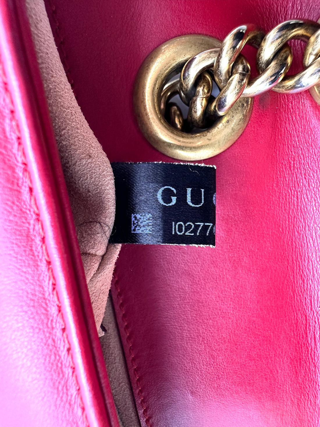 Gucci GG Marmont Red Matelasse Leather Shoulder Bag GG1044