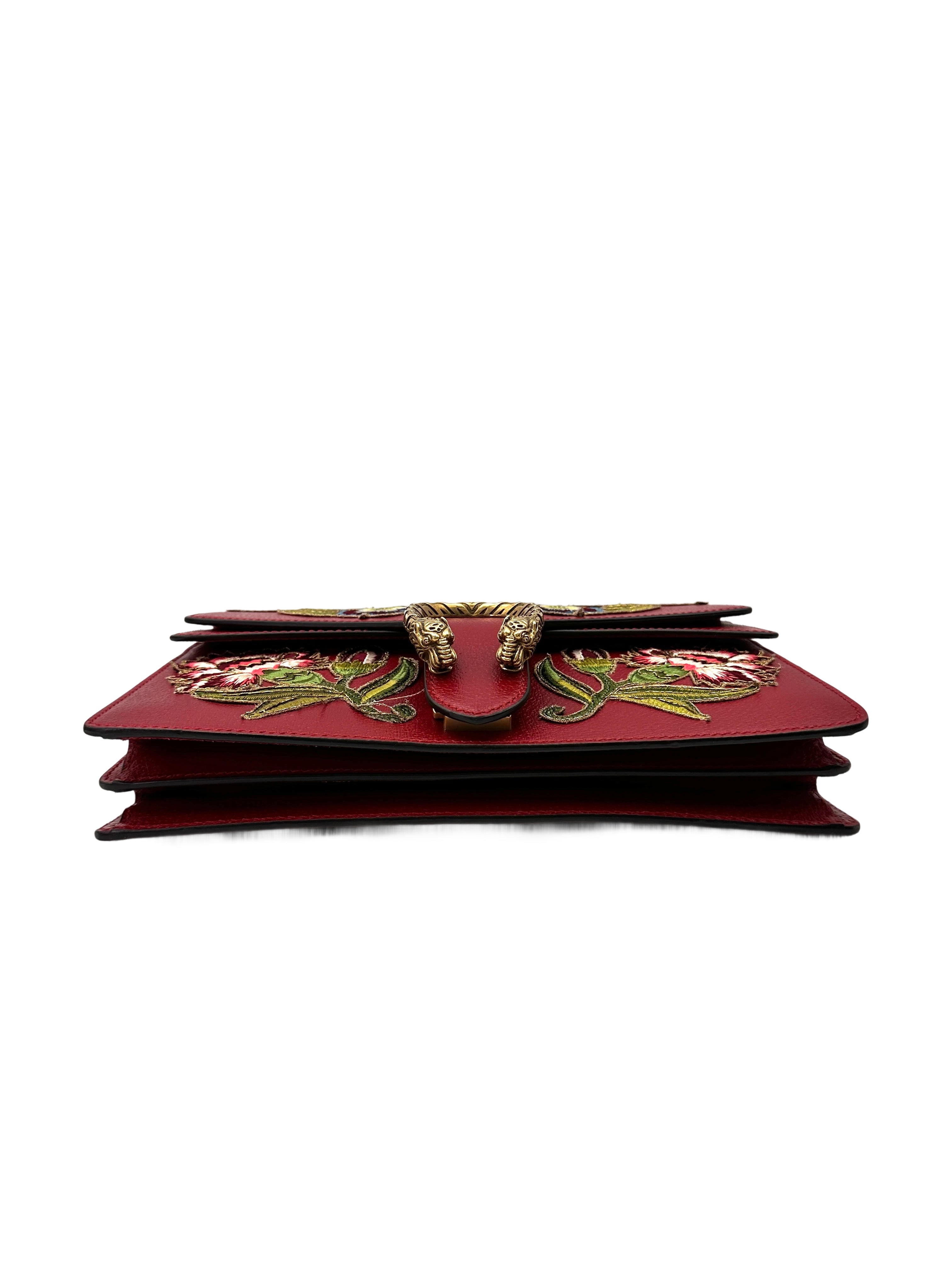 Gucci Dionysus Embroidered Floral Leather Shoulder Bag GG1050