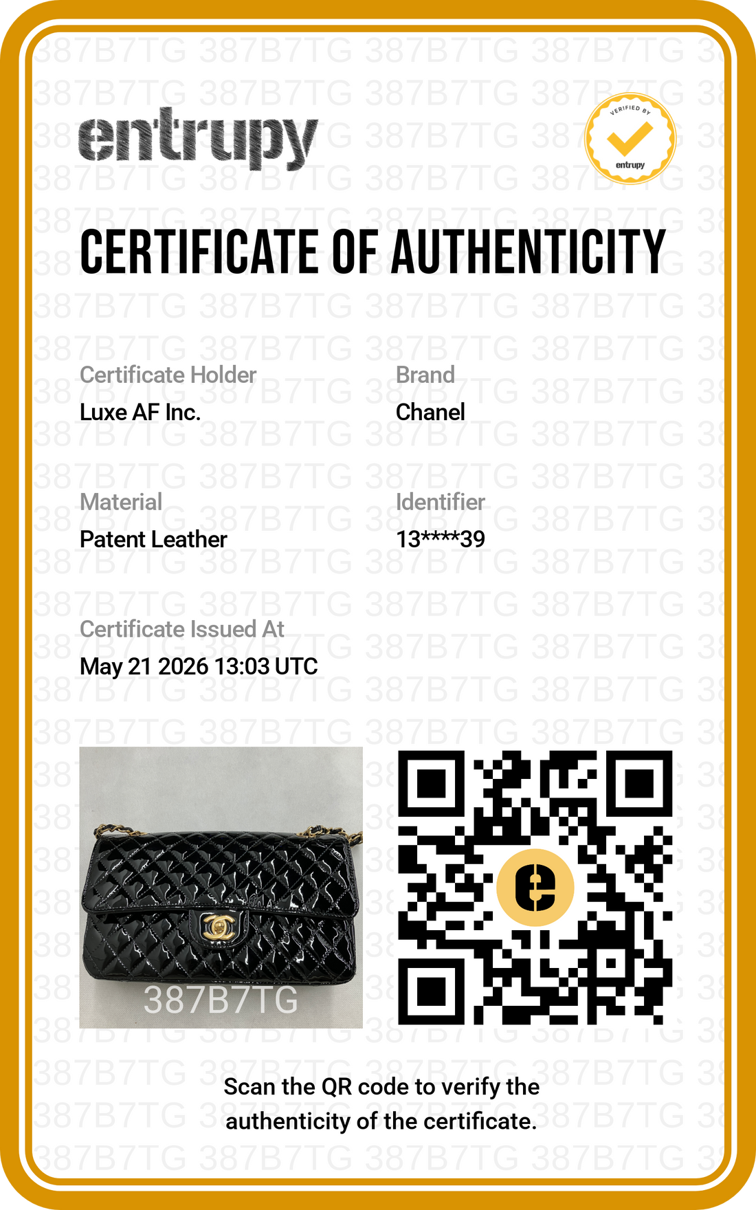 Chanel Classic Flap Black Quilted Patent Leather Medium Size Shoulder Bag With Valentine Charms(13***39) CC1992