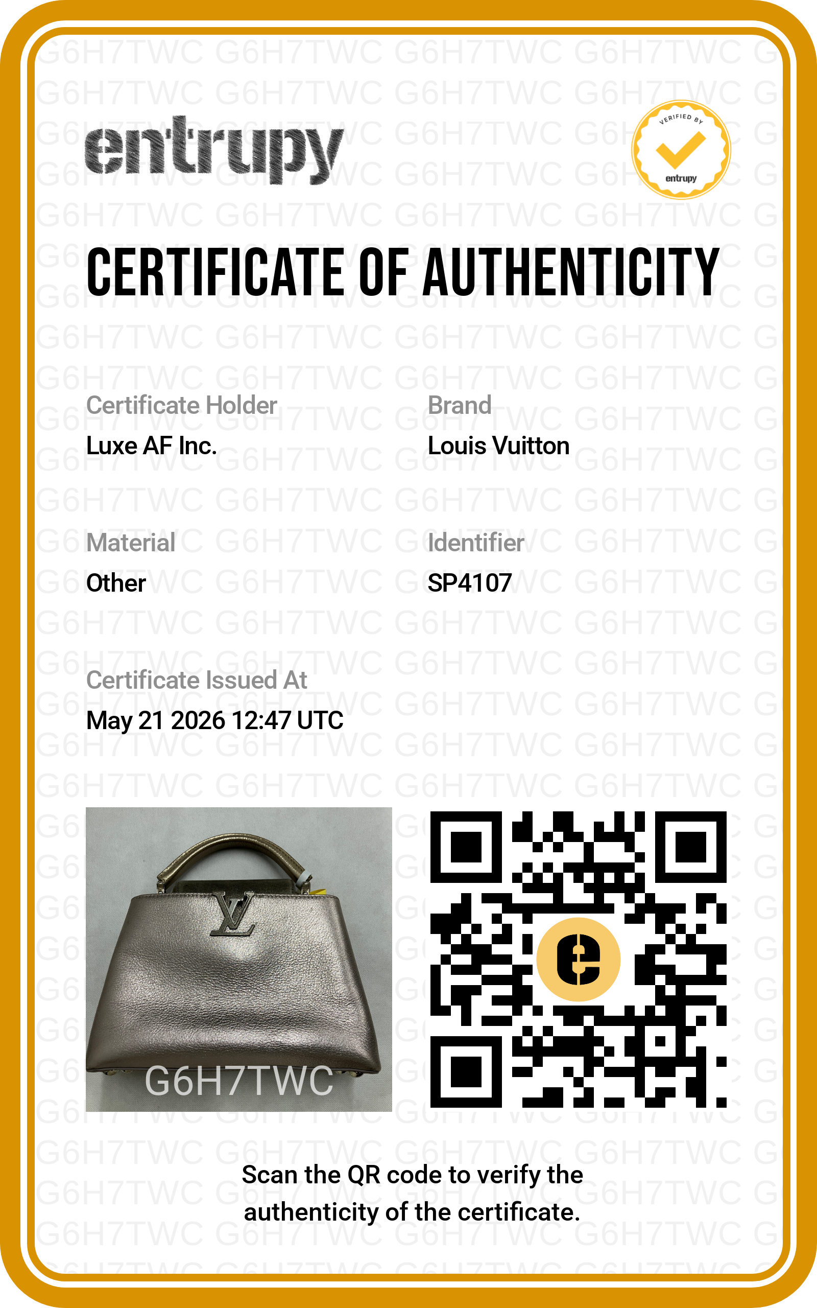 Louis Vuitton Capucines Grey Leather Handle Bag LV2780