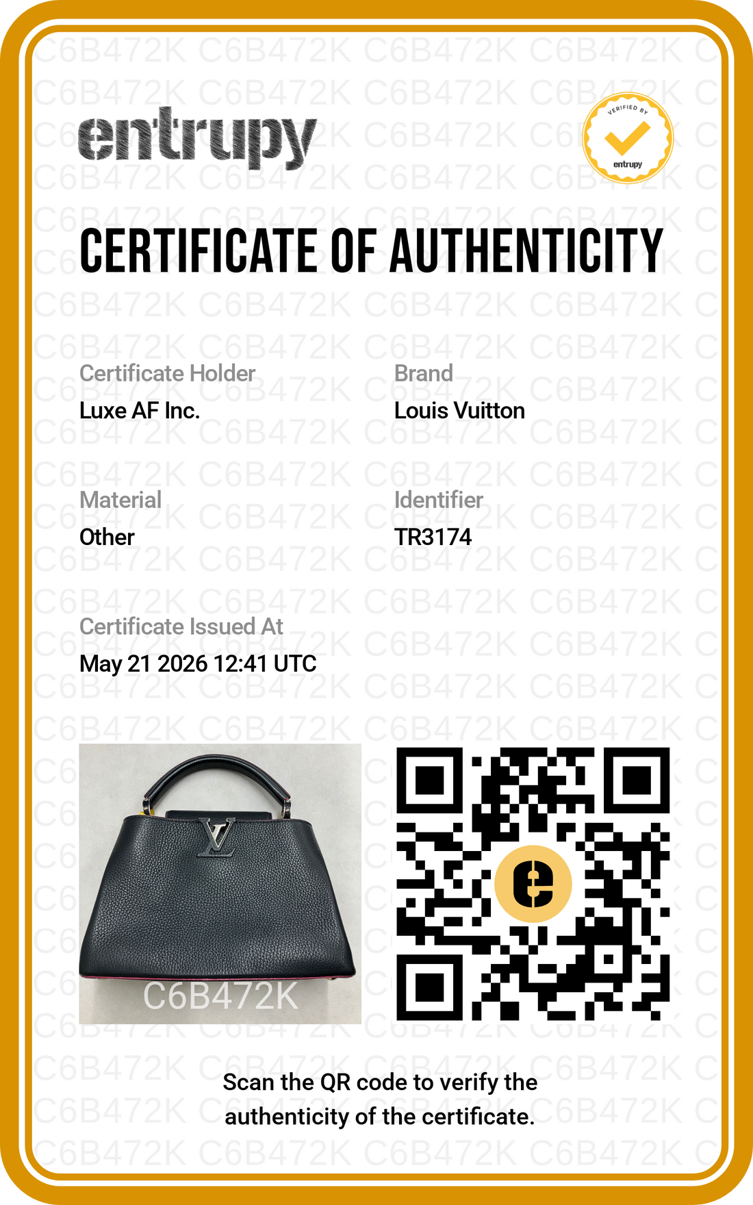 Louis Vuitton Capucines Black Leather Handle Bag LV2779