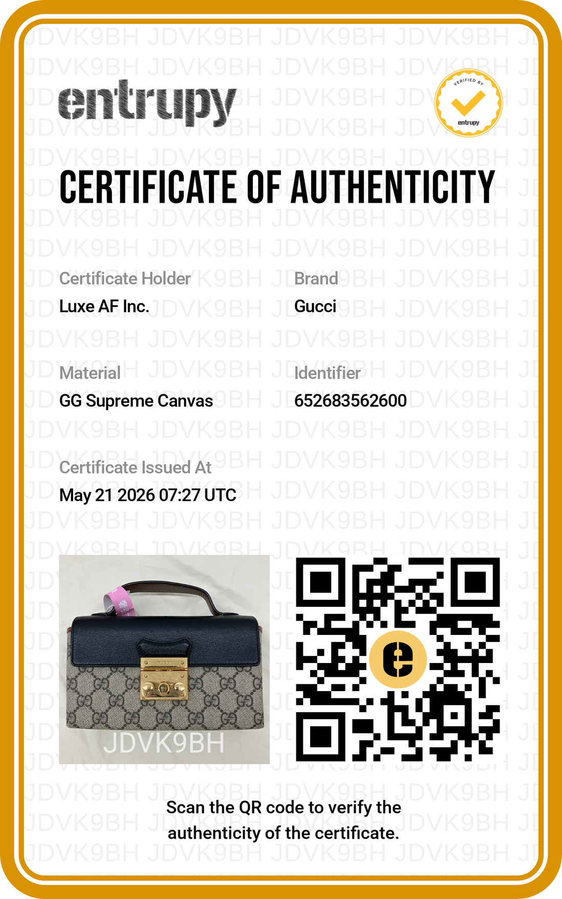 Gucci Padlock GG Canvas & Black Leather Top Handle Shoulder Bag GG1045