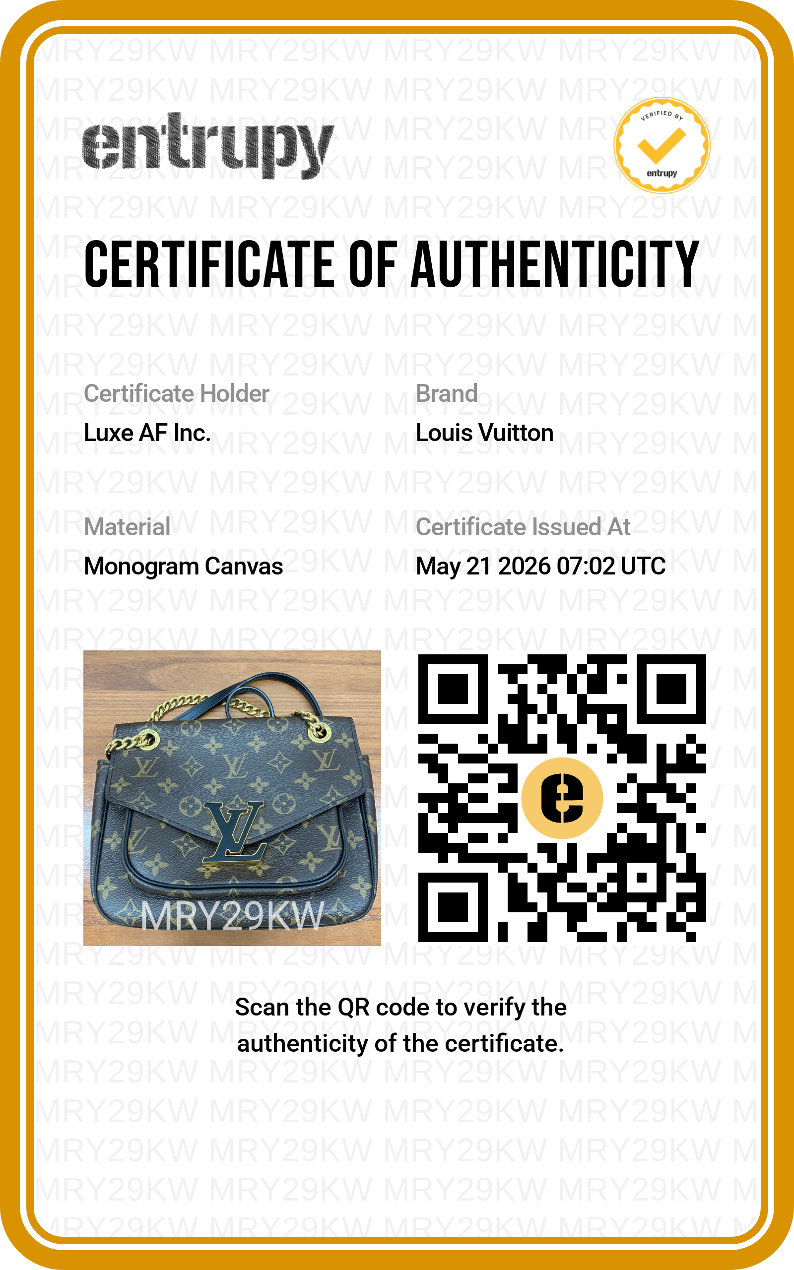 Louis Vuitton Passy Monogram Canvas Chain Shoulder Bag LV2775