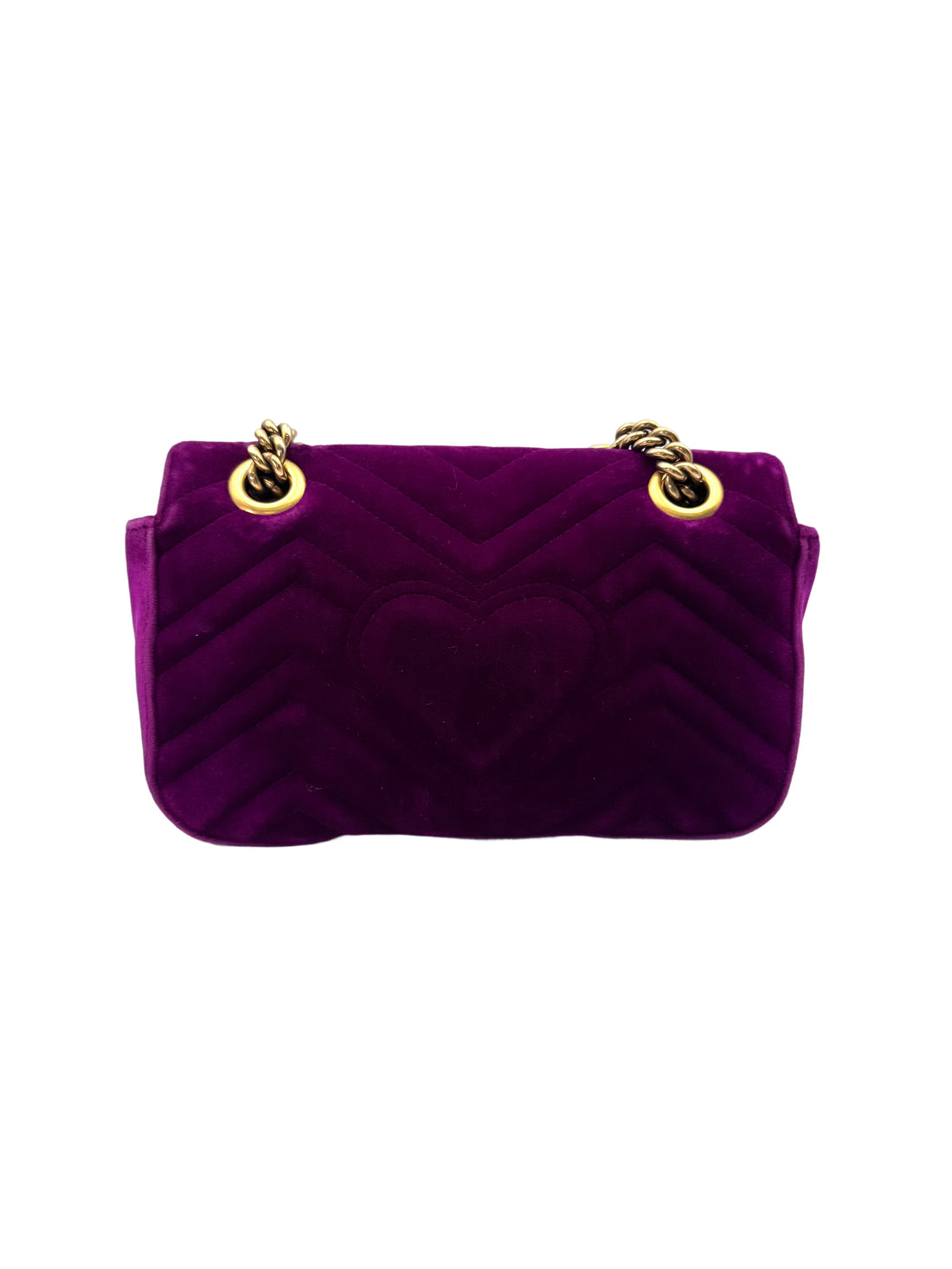Gucci GG Marmont Purple Velvet Shoulder Bag GG1042
