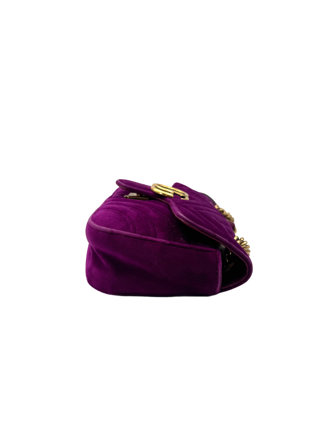 Gucci GG Marmont Purple Velvet Shoulder Bag GG1042