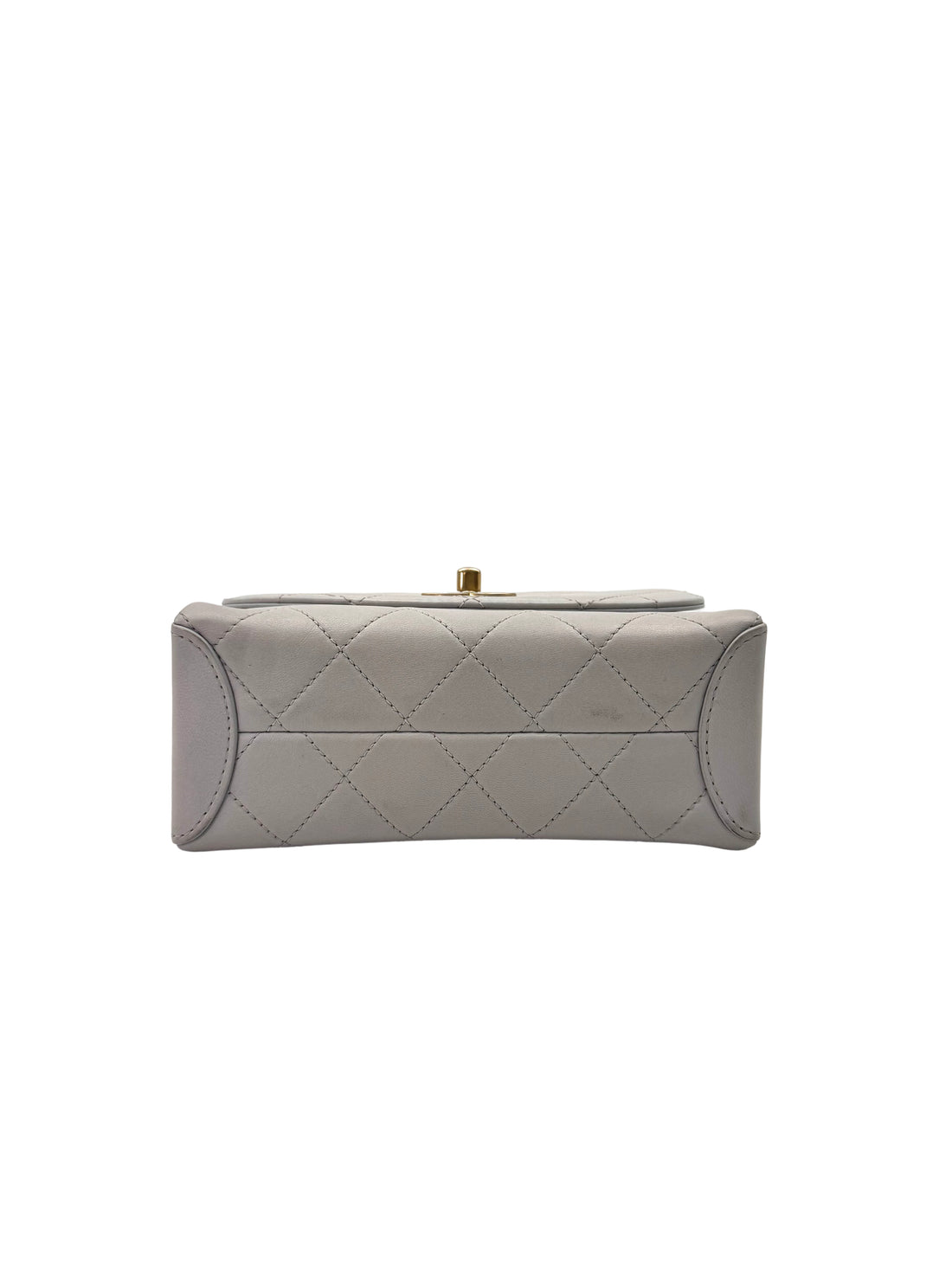Chanel Grey Quilted Leather Top Handle Bag(28***55) CC1989