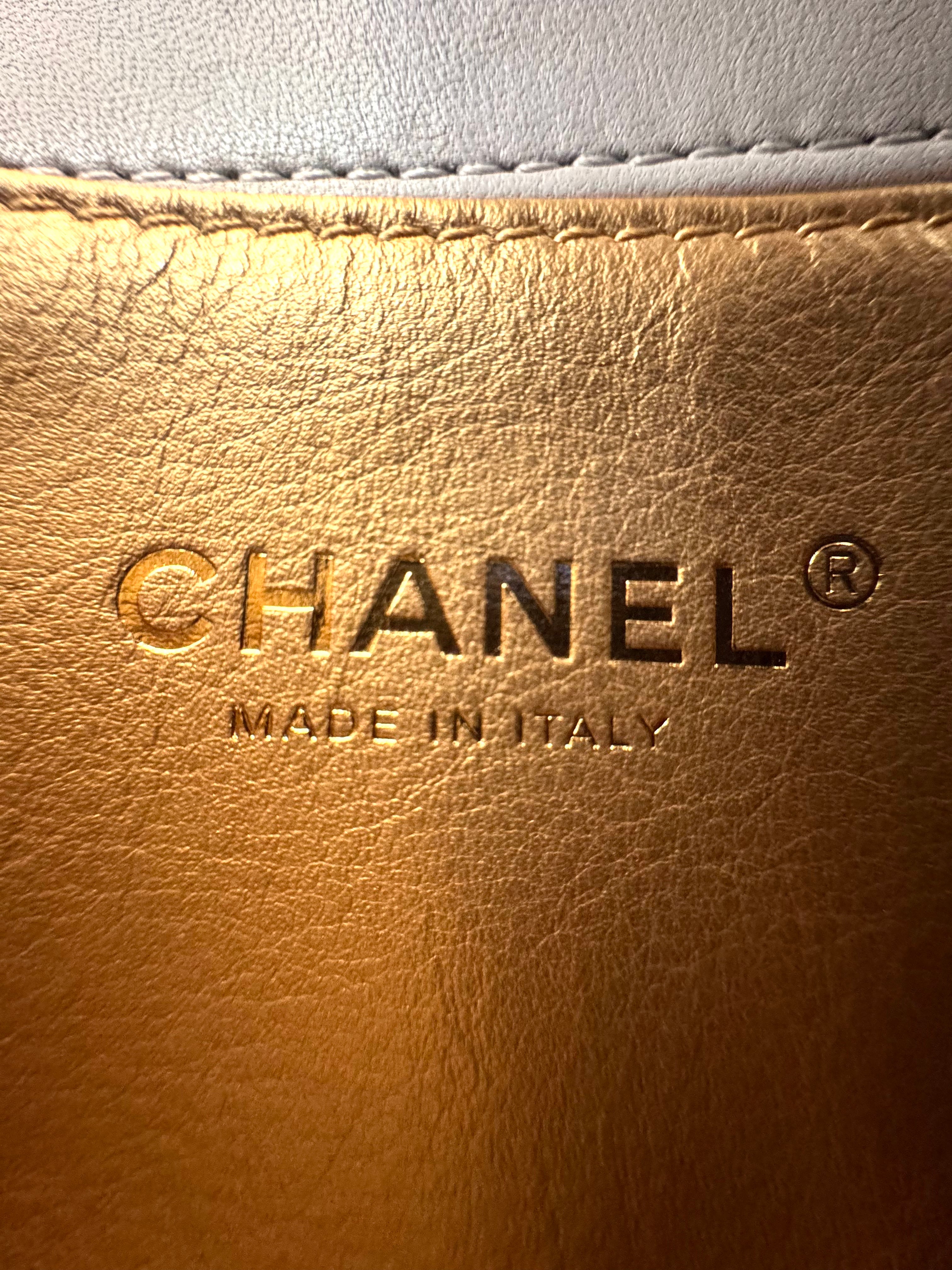 Chanel Grey Quilted Leather Top Handle Bag(28***55) CC1989