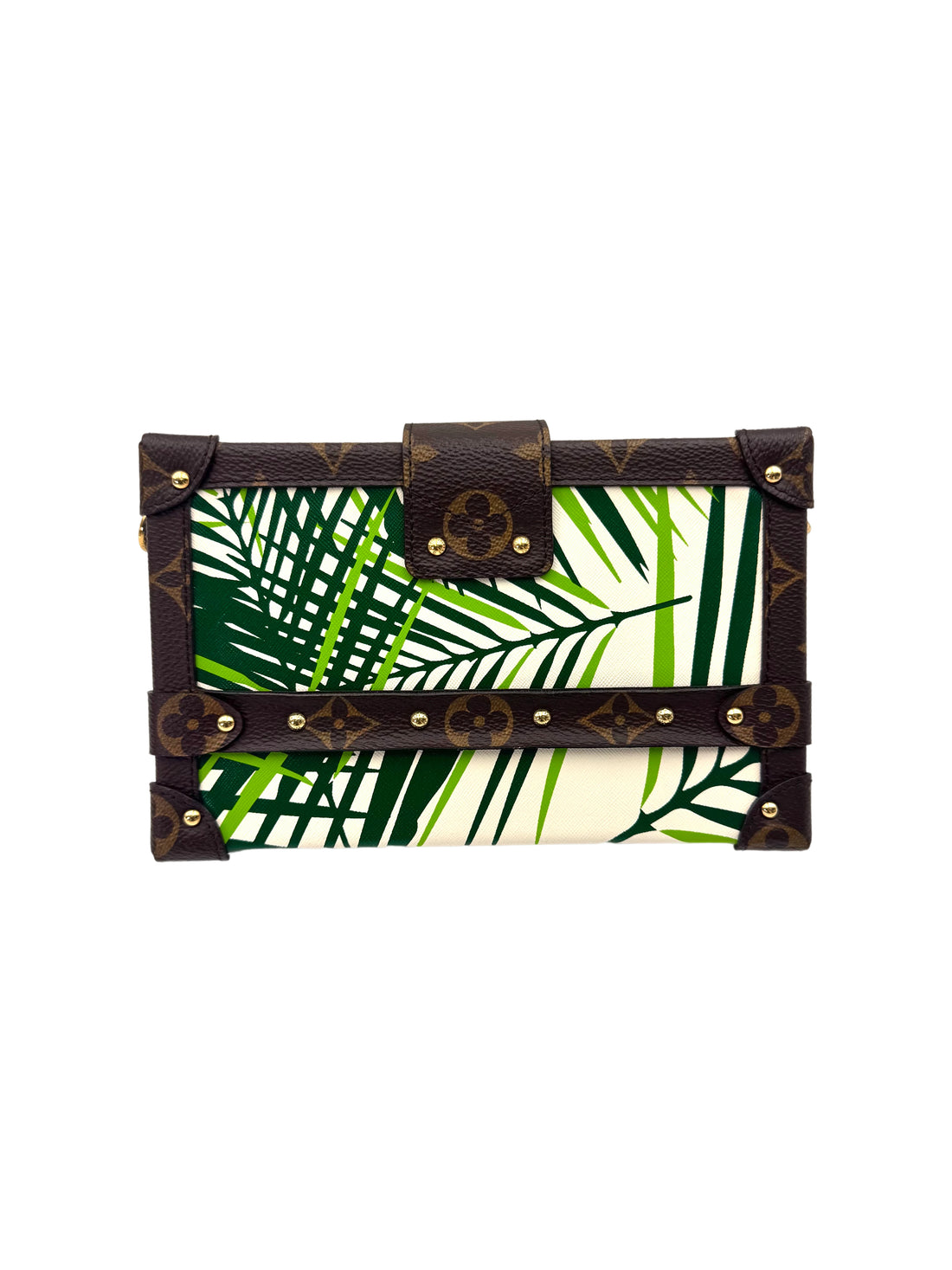 Louis Vuitton Petite Malle Monogram Palm Tree Leather Shoulder Bag LV2777