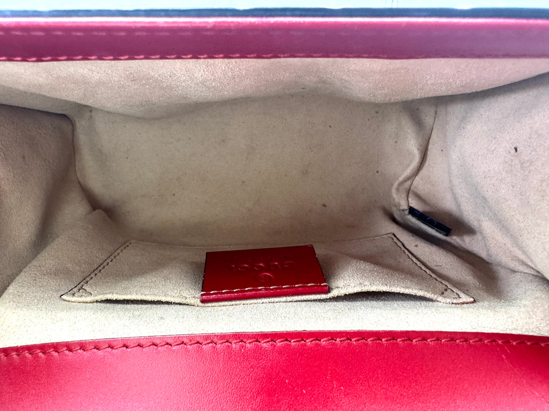 Gucci Padlock Red Guccissima Leather Shoulder Bag GG1046