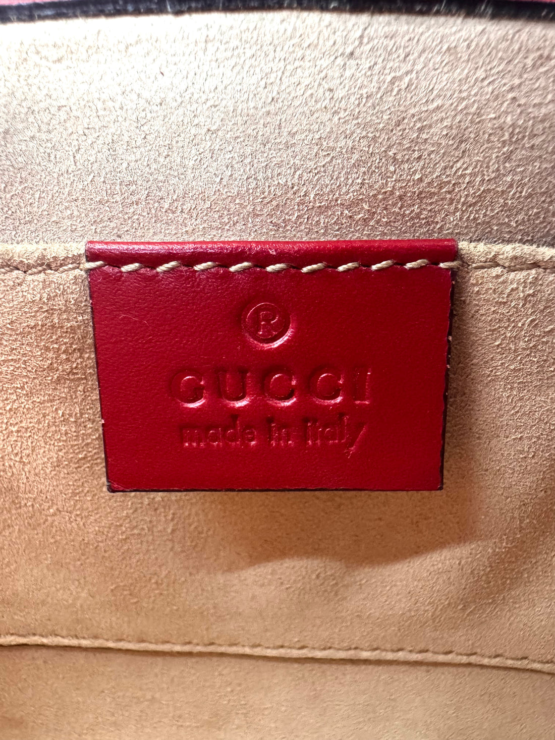 Gucci Padlock Red Guccissima Leather Shoulder Bag GG1046