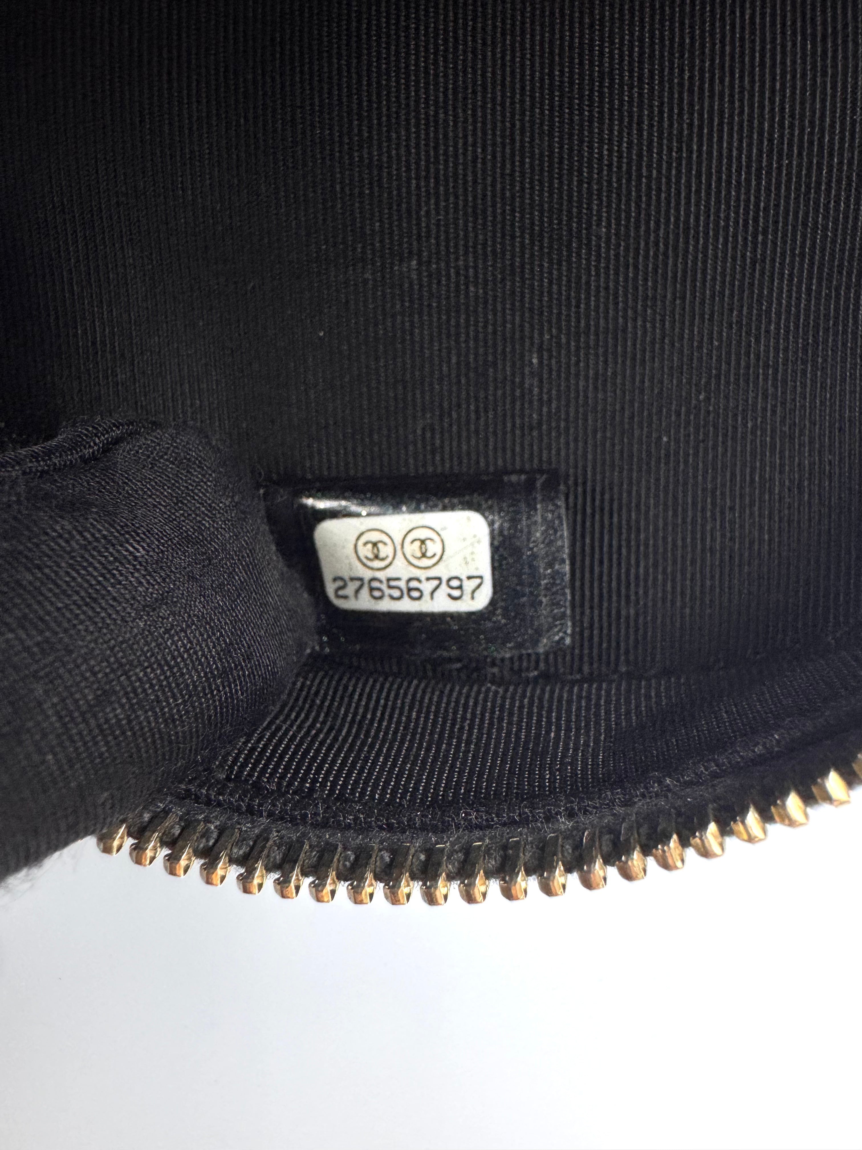 Chanel ClassicIridescent Black Quilted Round Clutch(27***97) CC1990