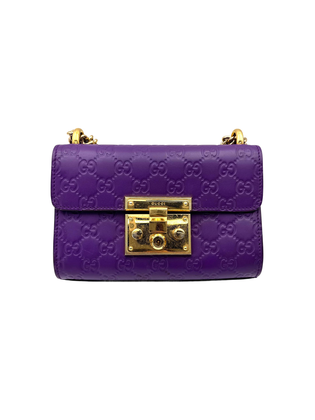 Gucci Padlock Purple Guccissima Leather Shoulder Bag GG1043