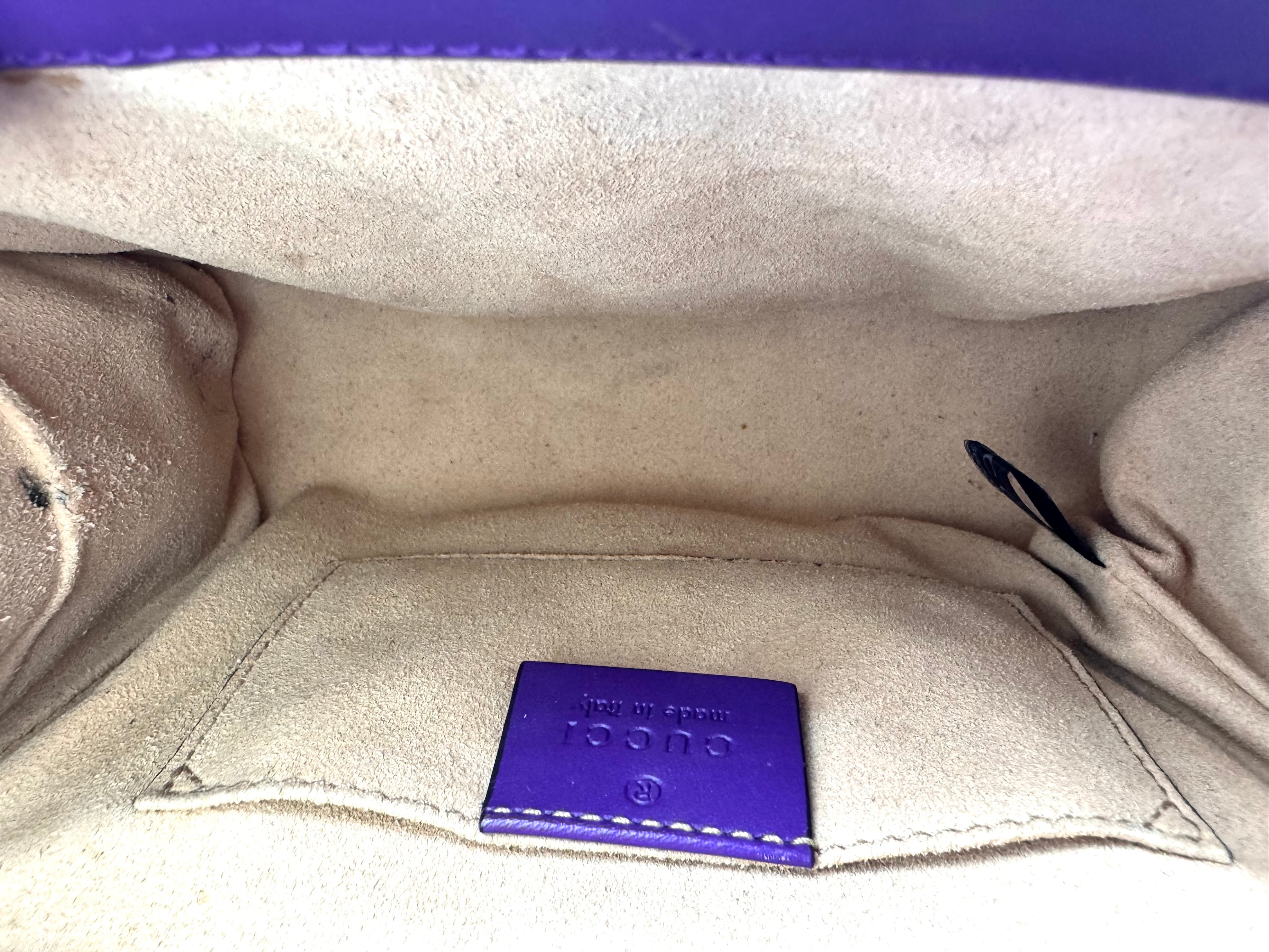 Gucci Padlock Purple Guccissima Leather Shoulder Bag GG1043