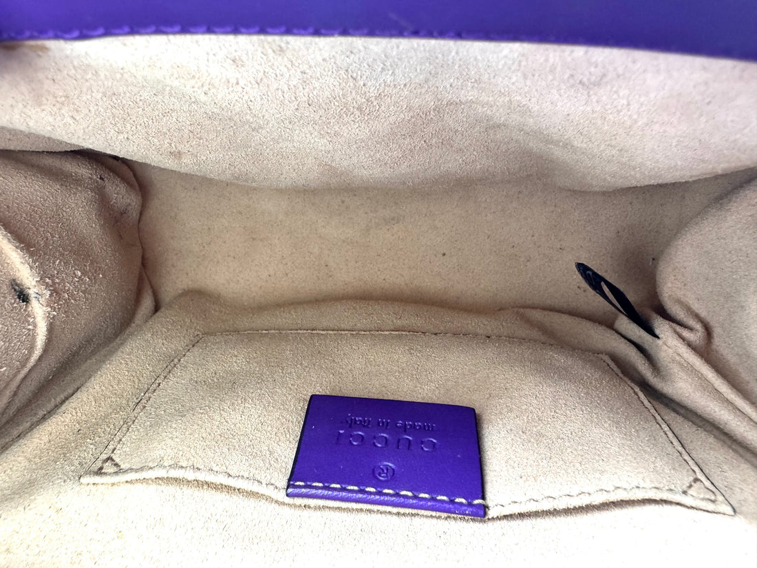Gucci Padlock Purple Guccissima Leather Shoulder Bag GG1043