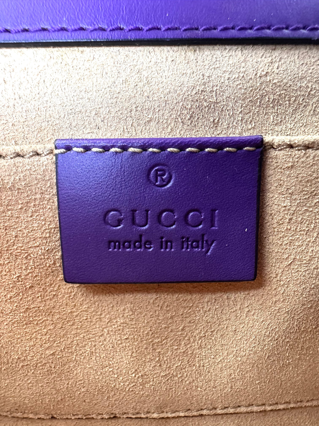Gucci Padlock Purple Guccissima Leather Shoulder Bag GG1043