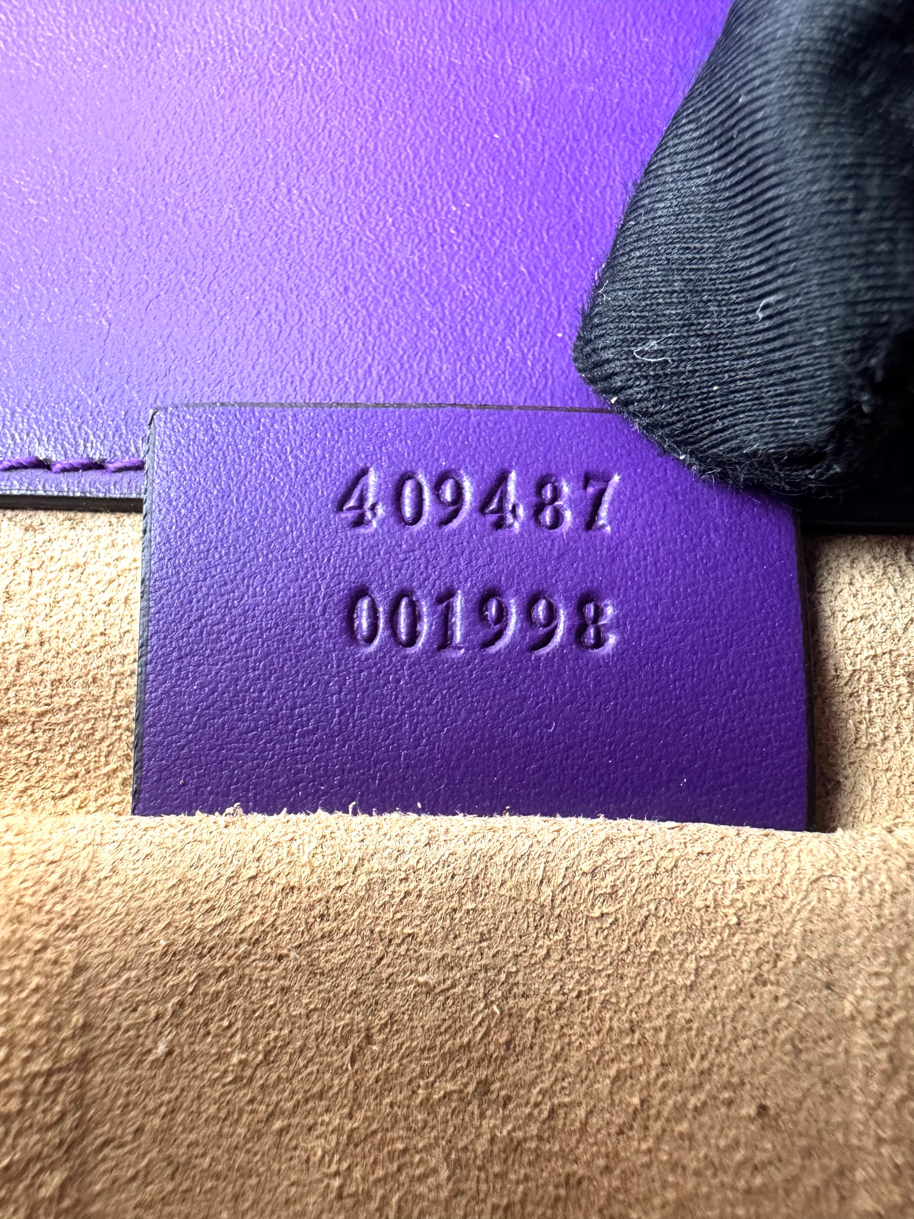 Gucci Padlock Purple Guccissima Leather Shoulder Bag GG1043