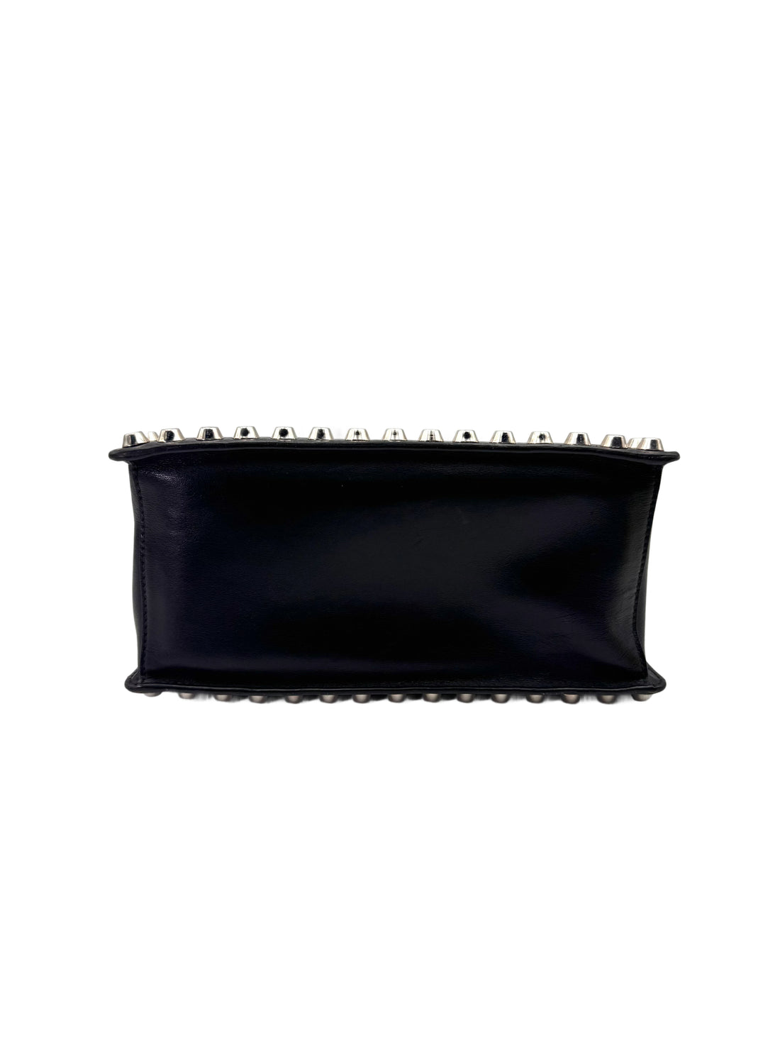 Prada Cahier Black Leather Studded Shoulder Bag PR356