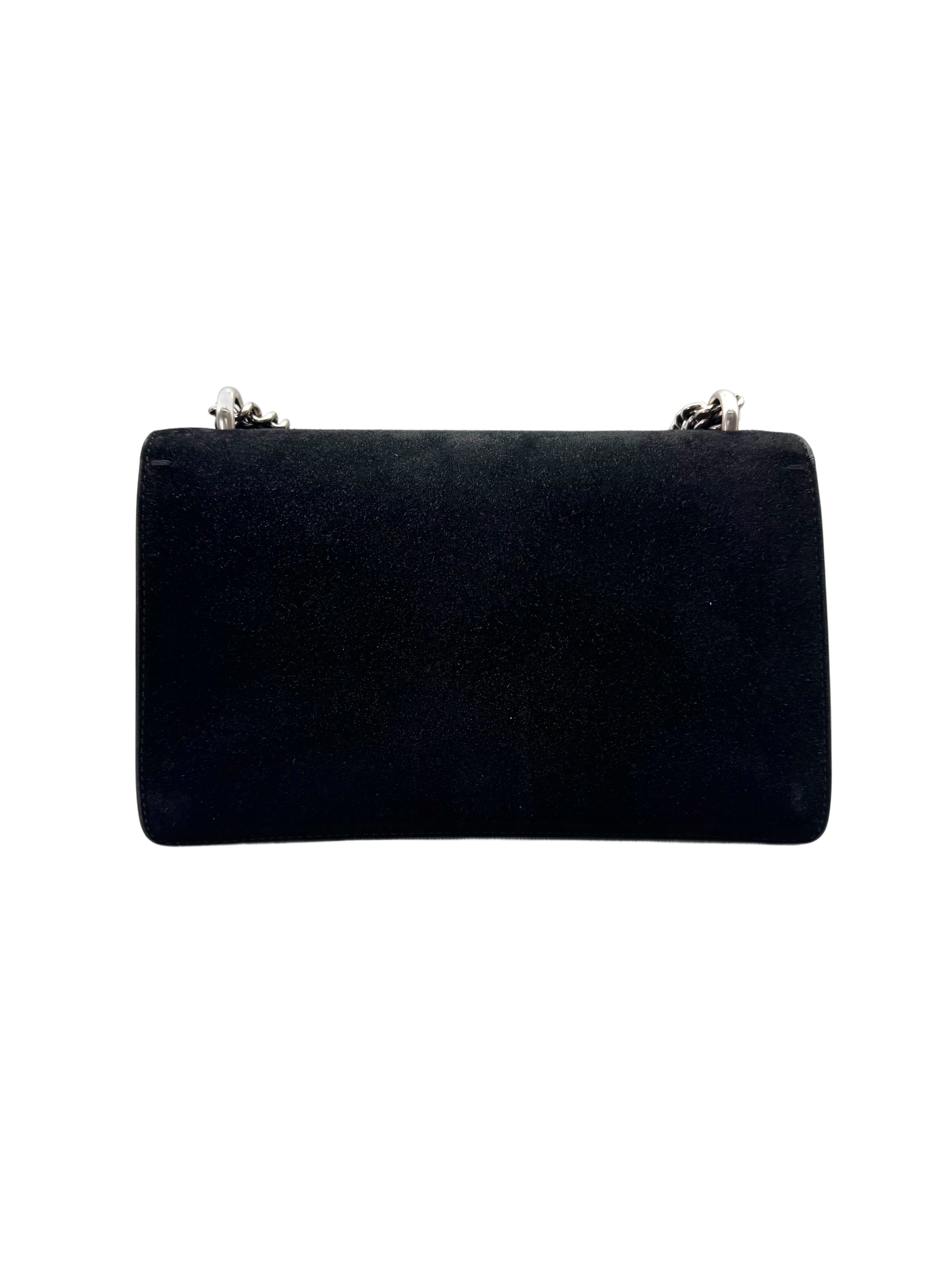 Gucci Dionysus Black Velvet Medium Size Shoulder Bag GG1052