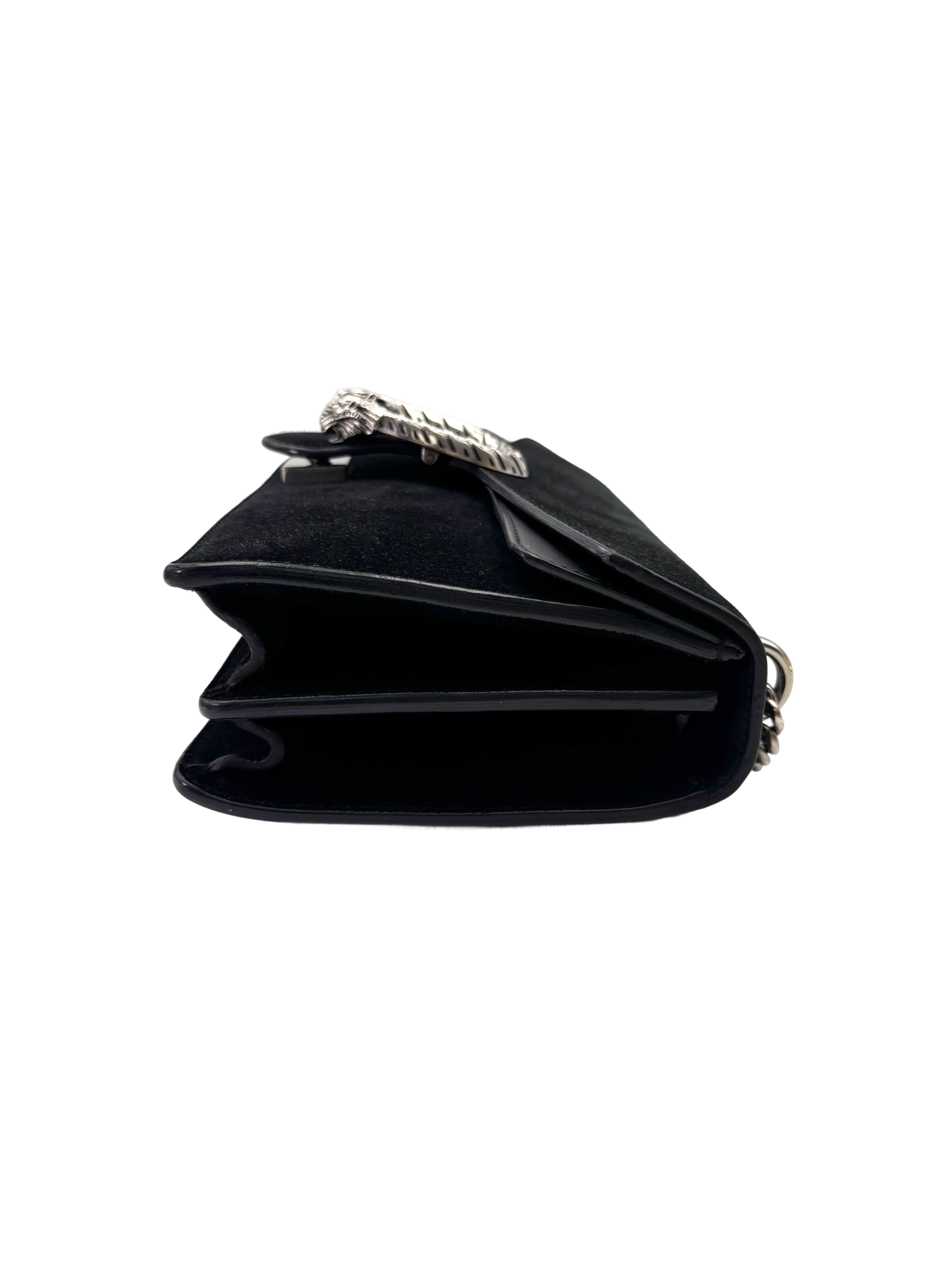 Gucci Dionysus Black Velvet Medium Size Shoulder Bag GG1052