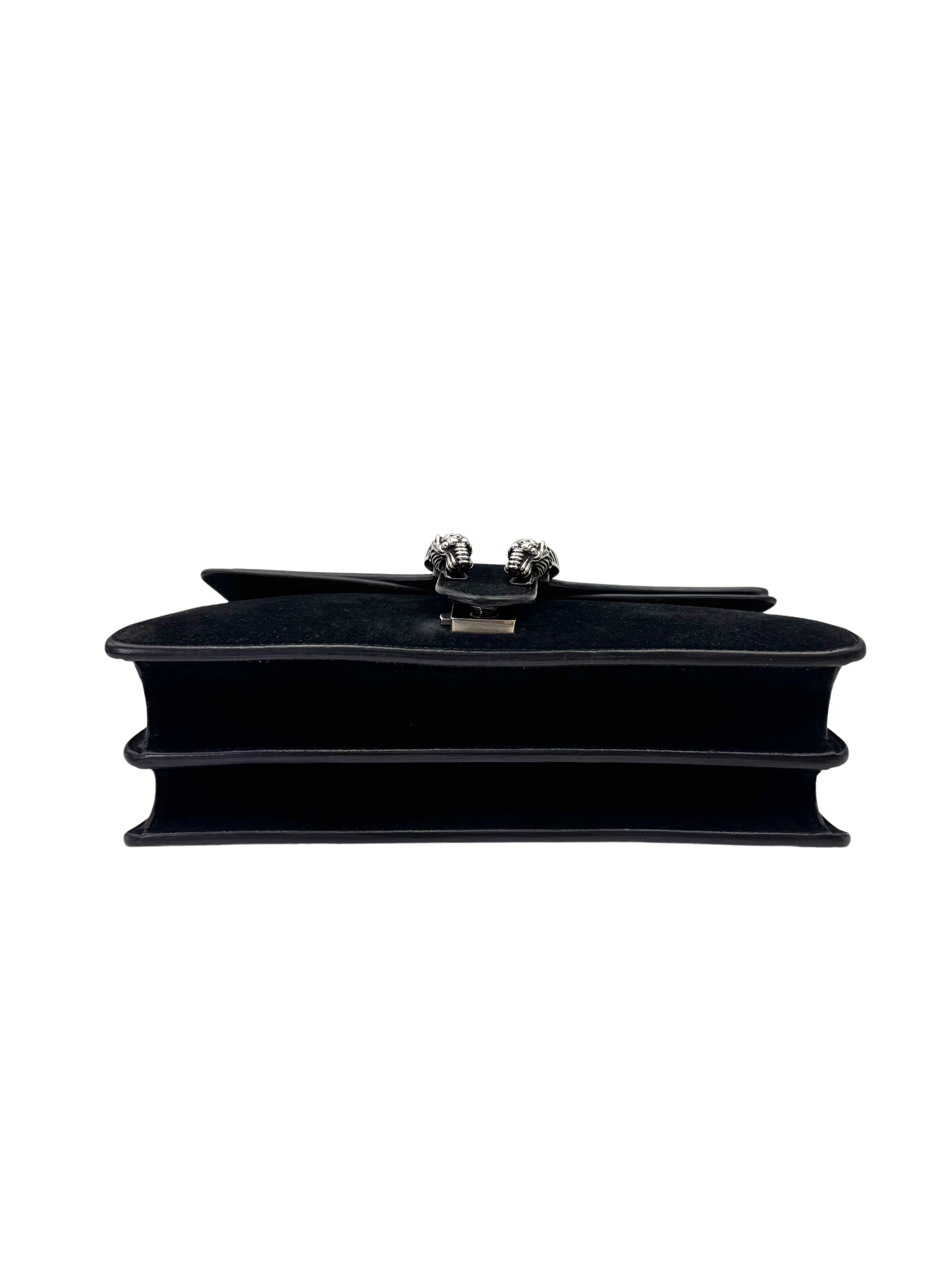 Gucci Dionysus Black Velvet Medium Size Shoulder Bag GG1052